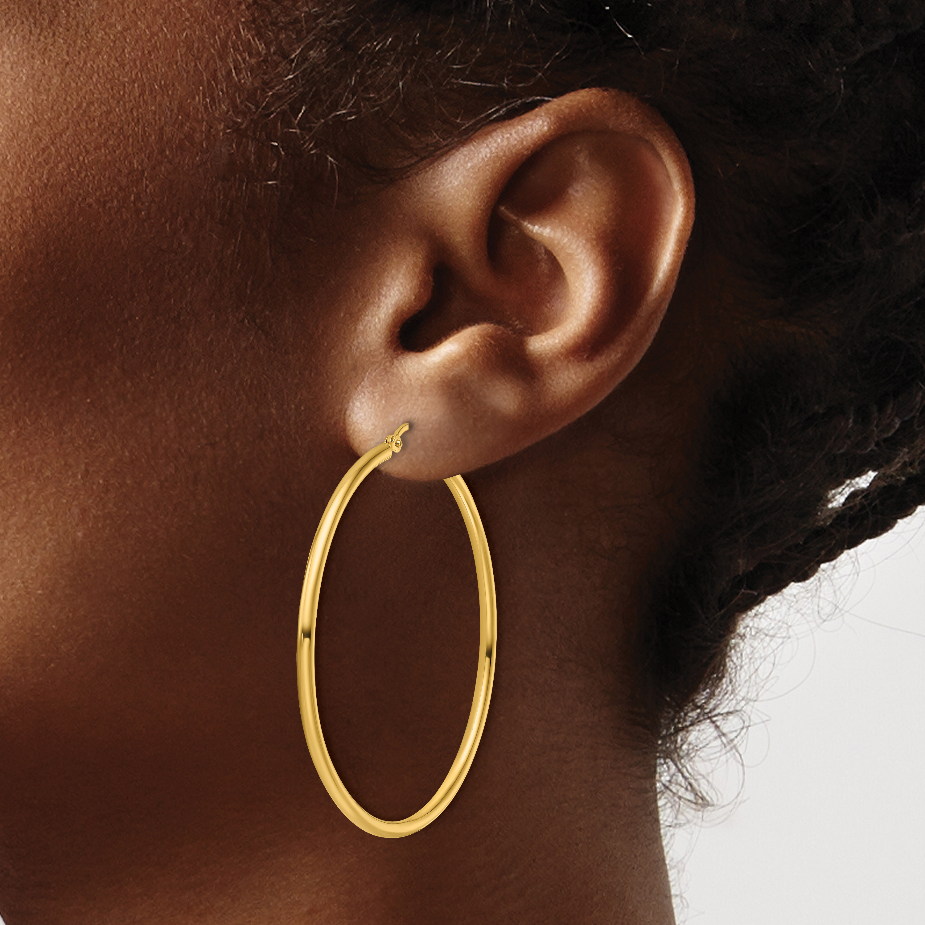  12 mm 10k Yellow Gold Leslie's Gold Classic Polished Hoop Earrings  Unknown Friendly Weight 10K yellow gold - view 86