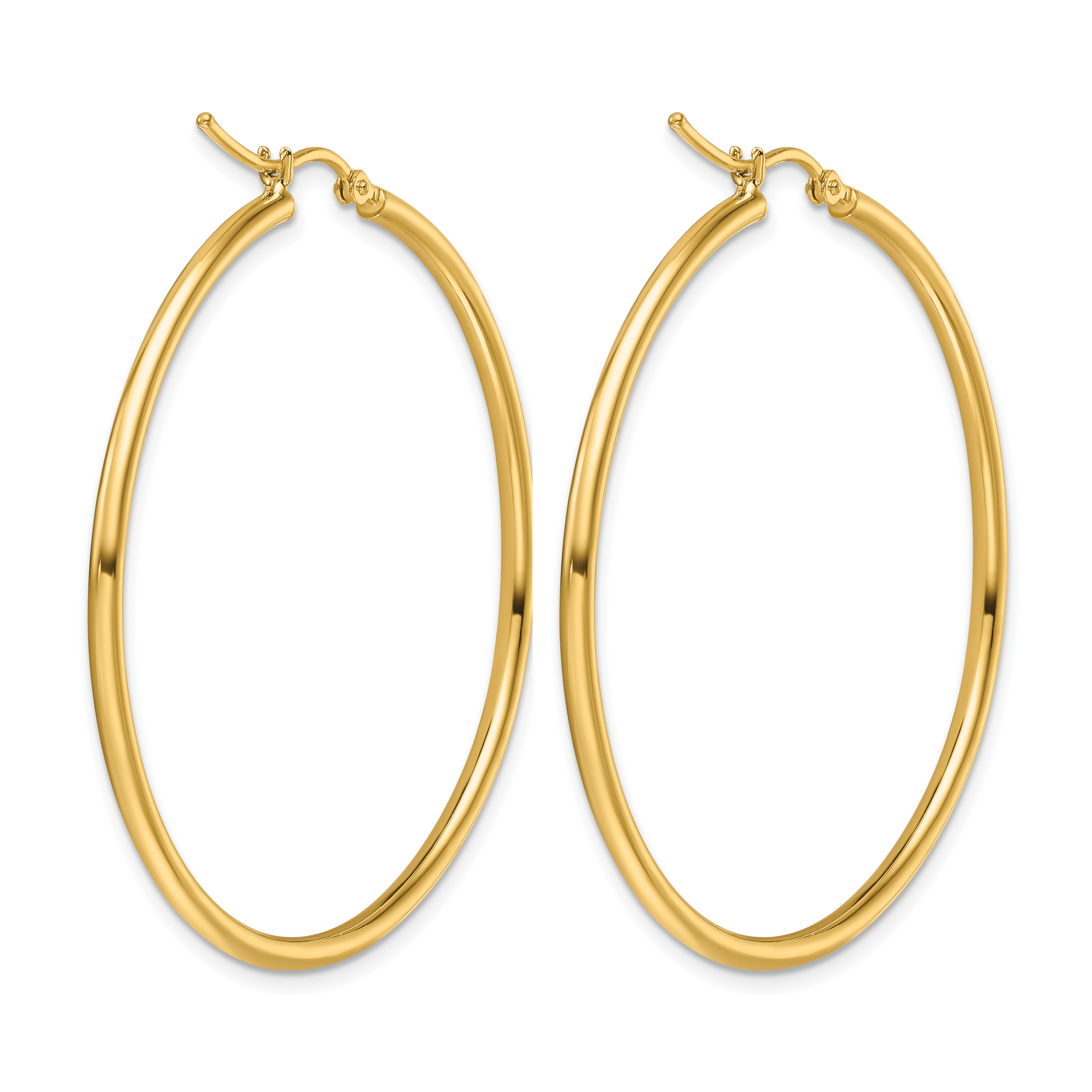  12 mm 10k Yellow Gold Leslie's Gold Classic Polished Hoop Earrings  Unknown Friendly Weight 10K yellow gold - view 87