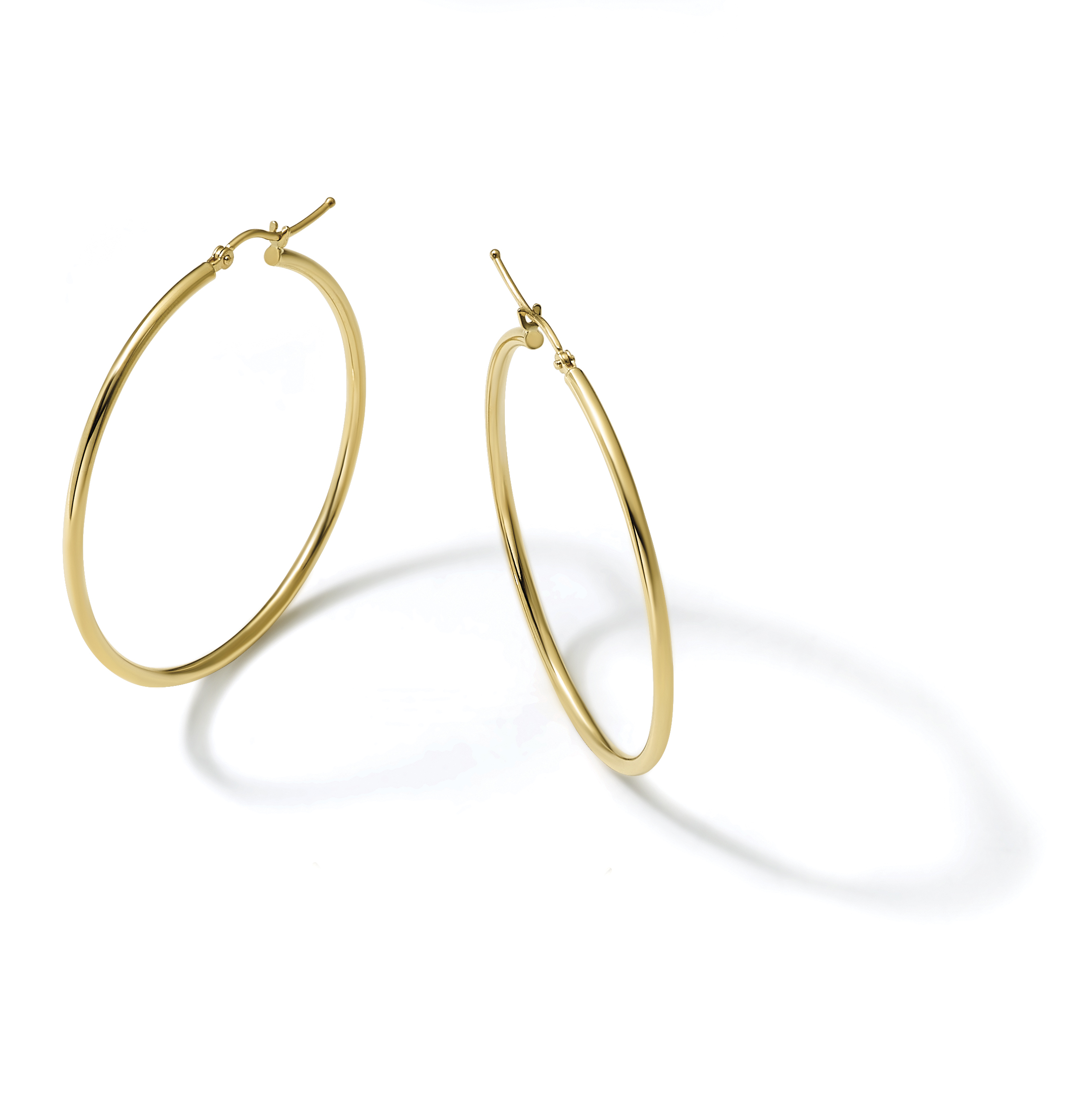  12 mm 10k Yellow Gold Leslie's Gold Classic Polished Hoop Earrings  Unknown Friendly Weight 10K yellow gold - view 89