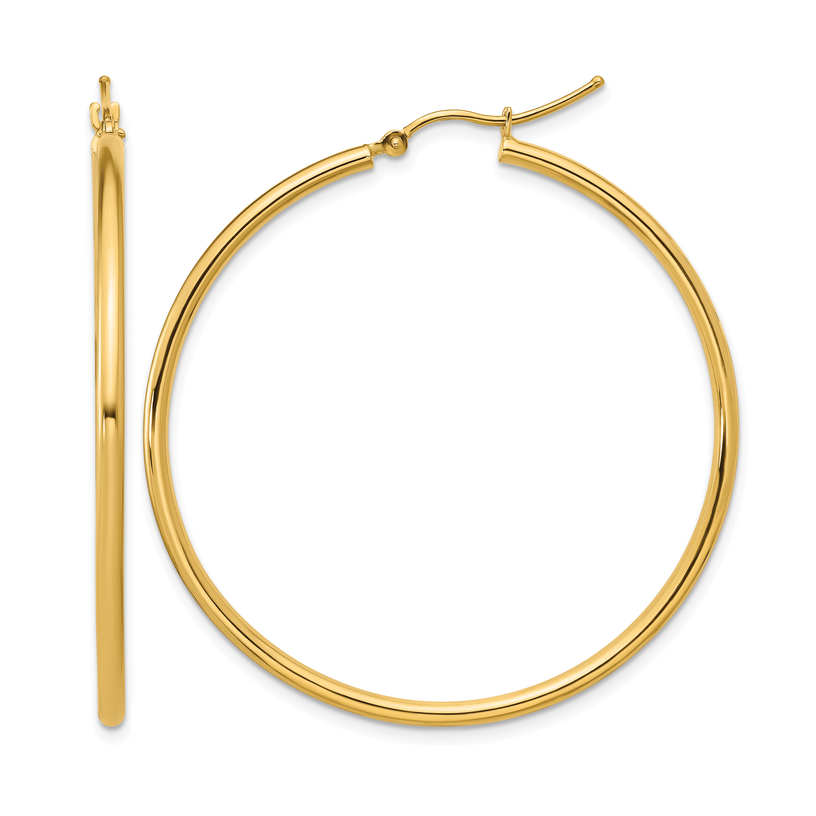  12 mm 10k Yellow Gold Leslie's Gold Classic Polished Hoop Earrings  Unknown Friendly Weight 10K yellow gold - view 90