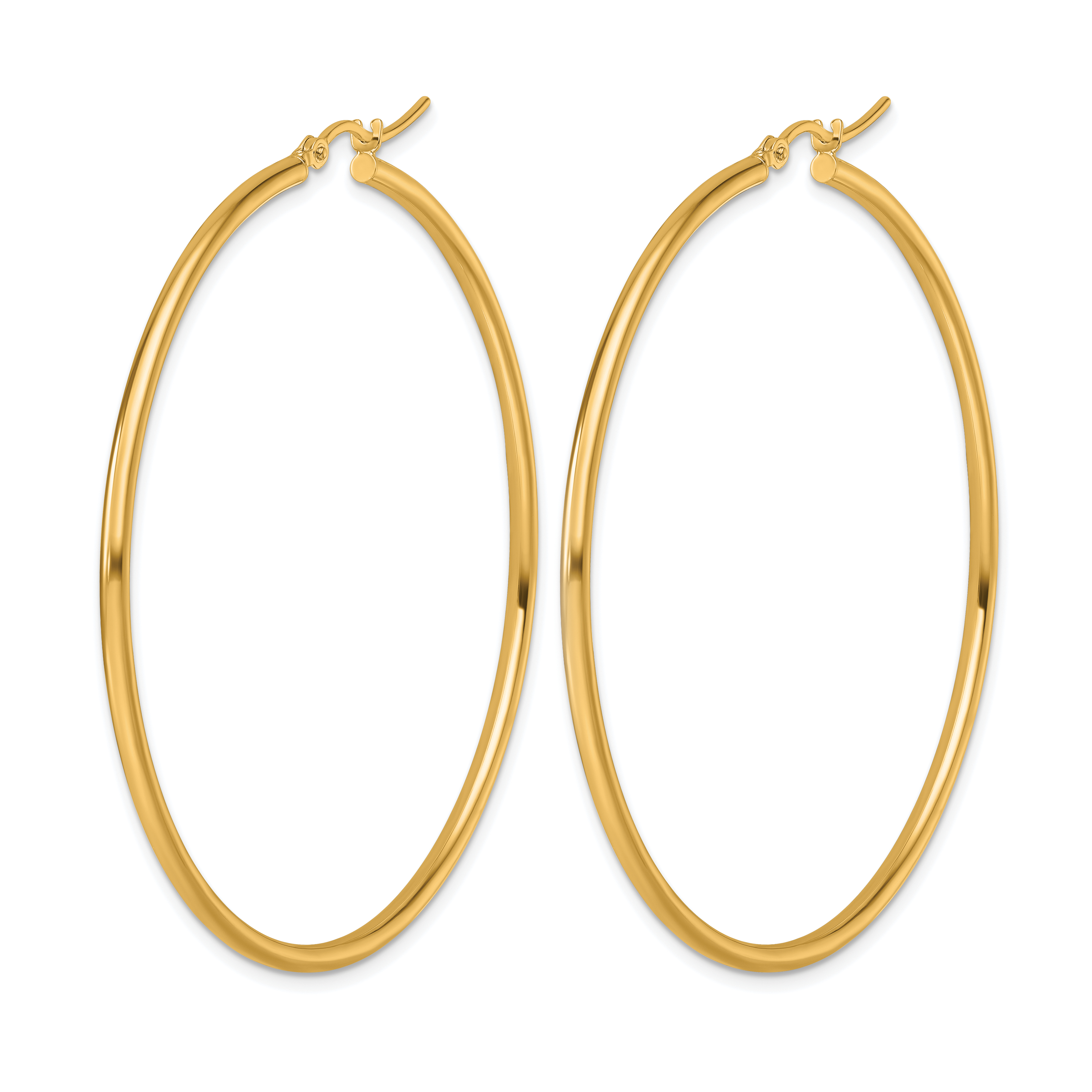  12 mm 10k Yellow Gold Leslie's Gold Classic Polished Hoop Earrings  Unknown Friendly Weight 10K yellow gold - view 99