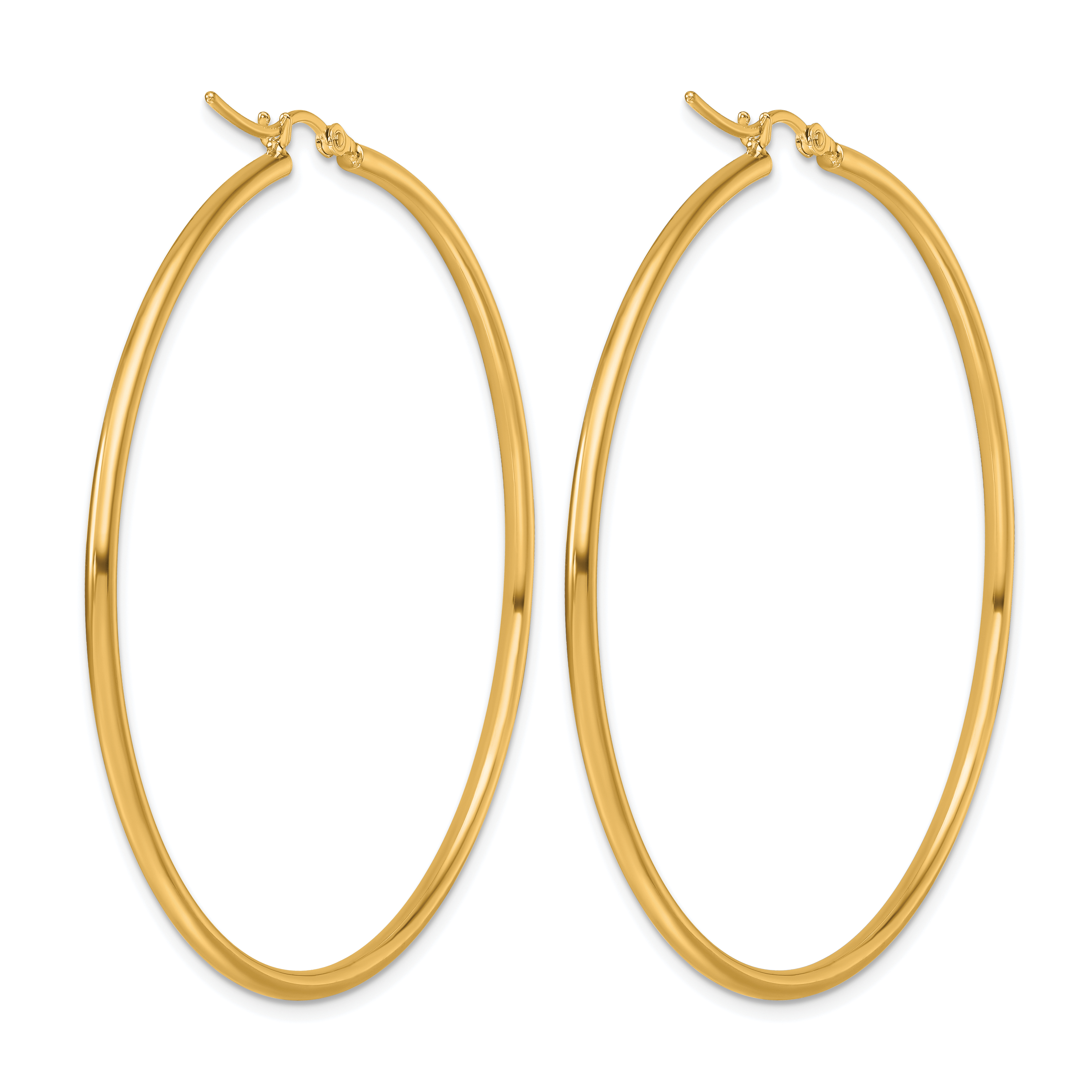  12 mm 10k Yellow Gold Leslie's Gold Classic Polished Hoop Earrings  Unknown Friendly Weight 10K yellow gold - view 101