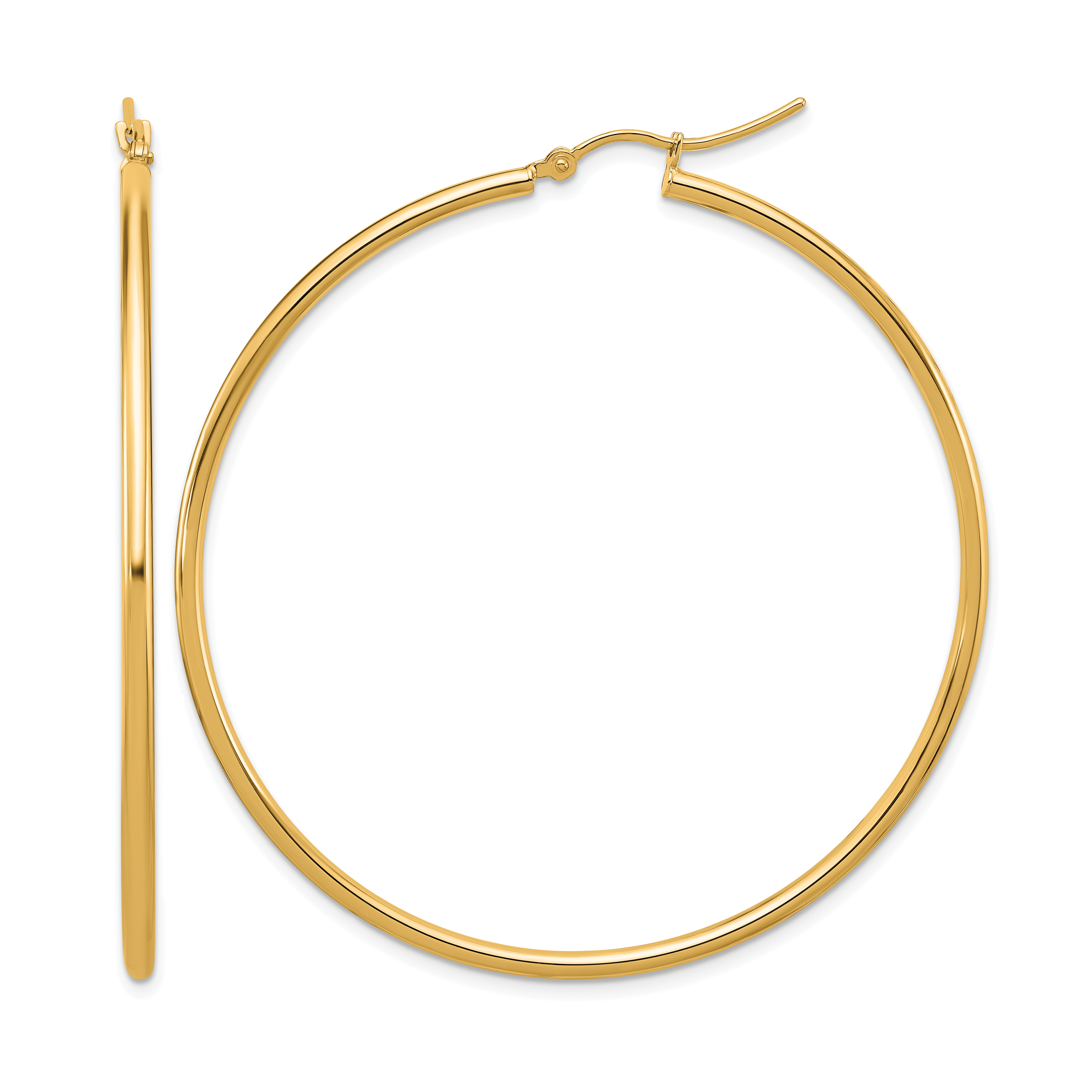  12 mm 10k Yellow Gold Leslie's Gold Classic Polished Hoop Earrings  Unknown Friendly Weight 10K yellow gold - view 103