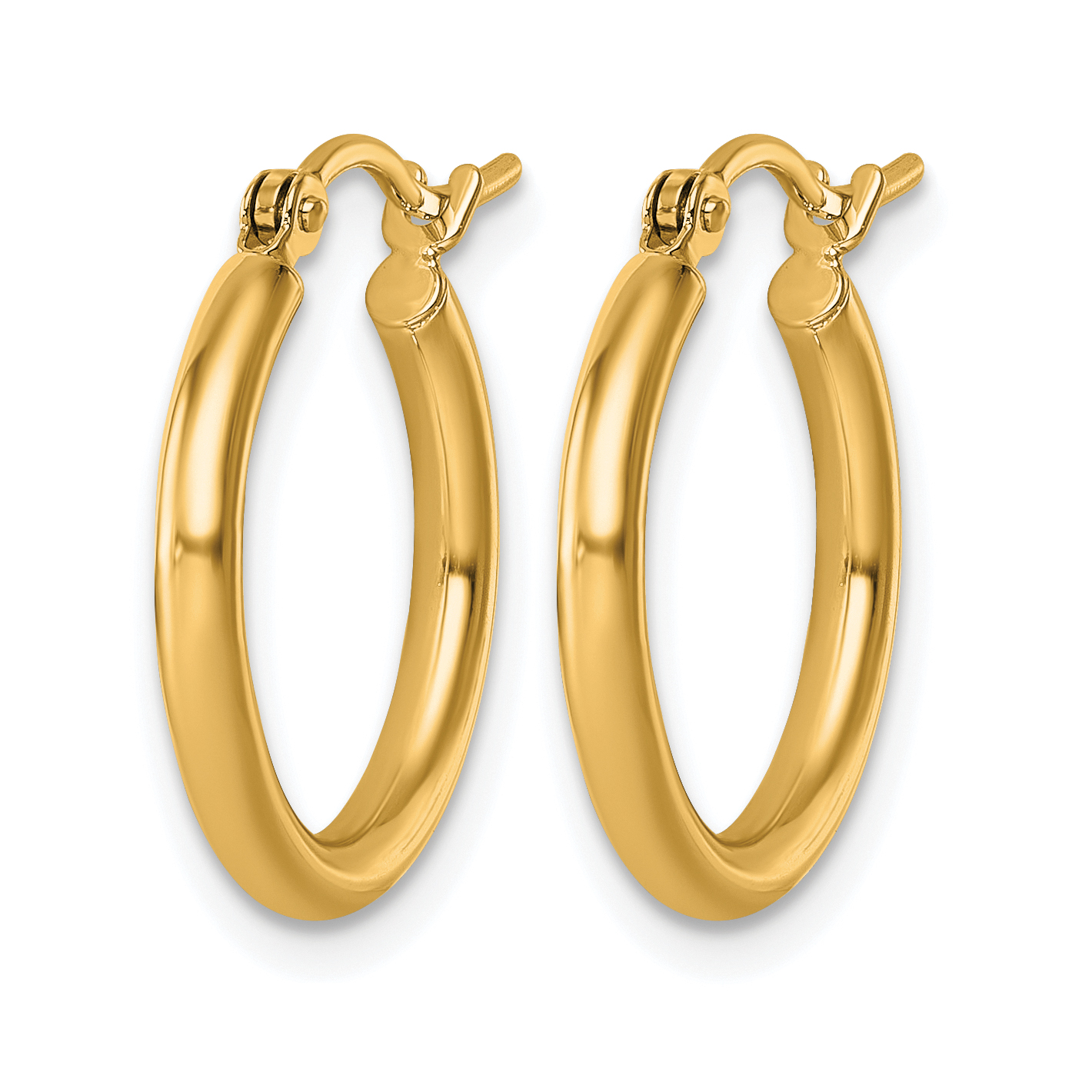  12 mm 10k Yellow Gold Leslie's Gold Classic Polished Hoop Earrings  Unknown Friendly Weight 10K yellow gold - view 16