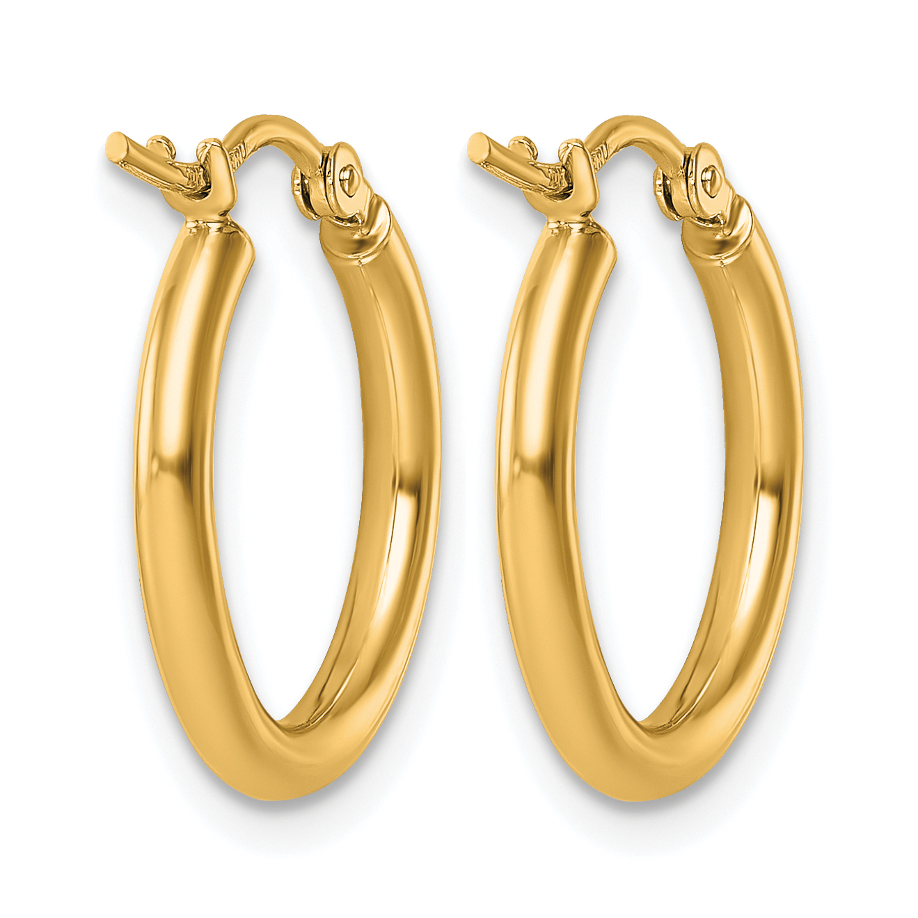  12 mm 10k Yellow Gold Leslie's Gold Classic Polished Hoop Earrings  Unknown Friendly Weight 10K yellow gold - view 18