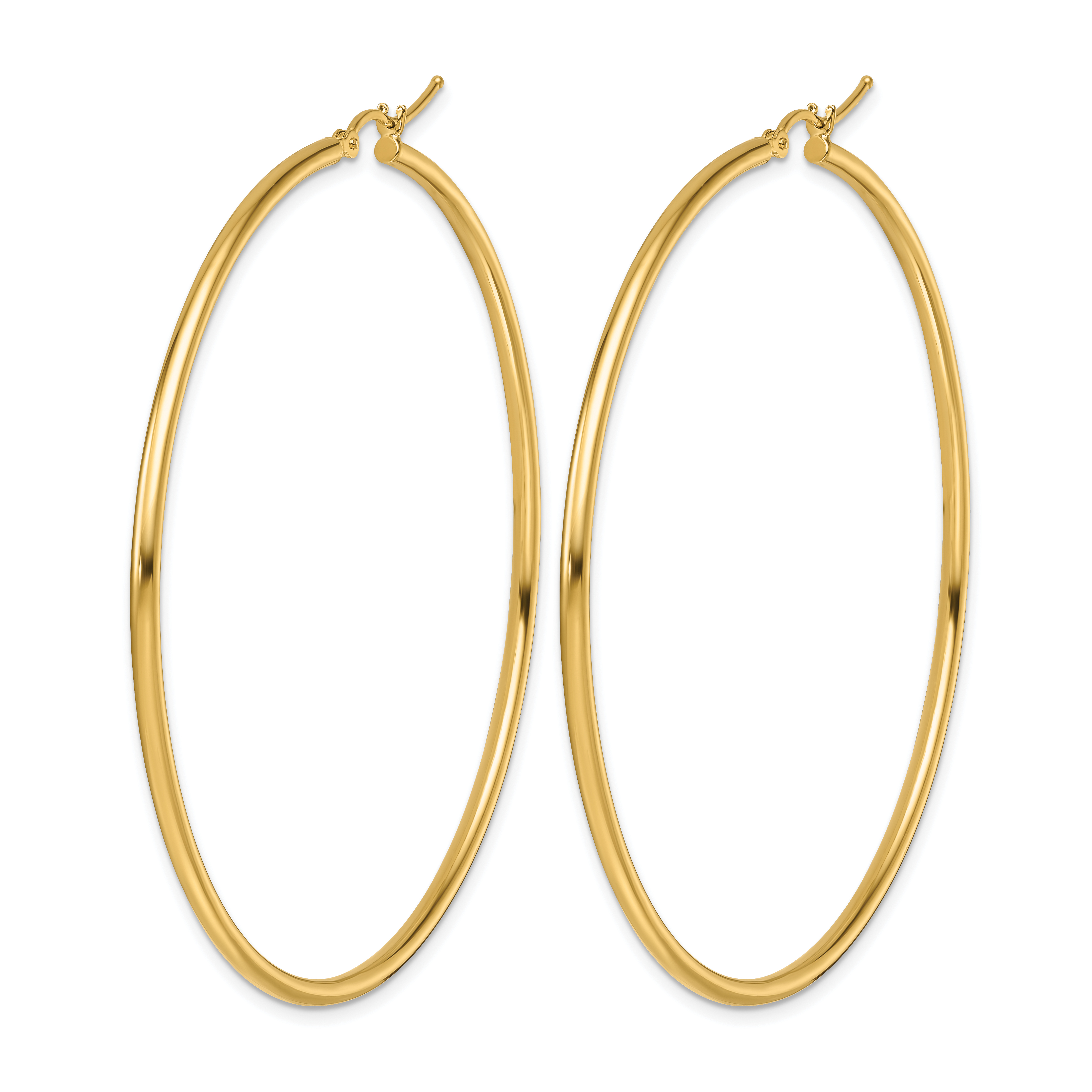  12 mm 10k Yellow Gold Leslie's Gold Classic Polished Hoop Earrings  Unknown Friendly Weight 10K yellow gold - view 104