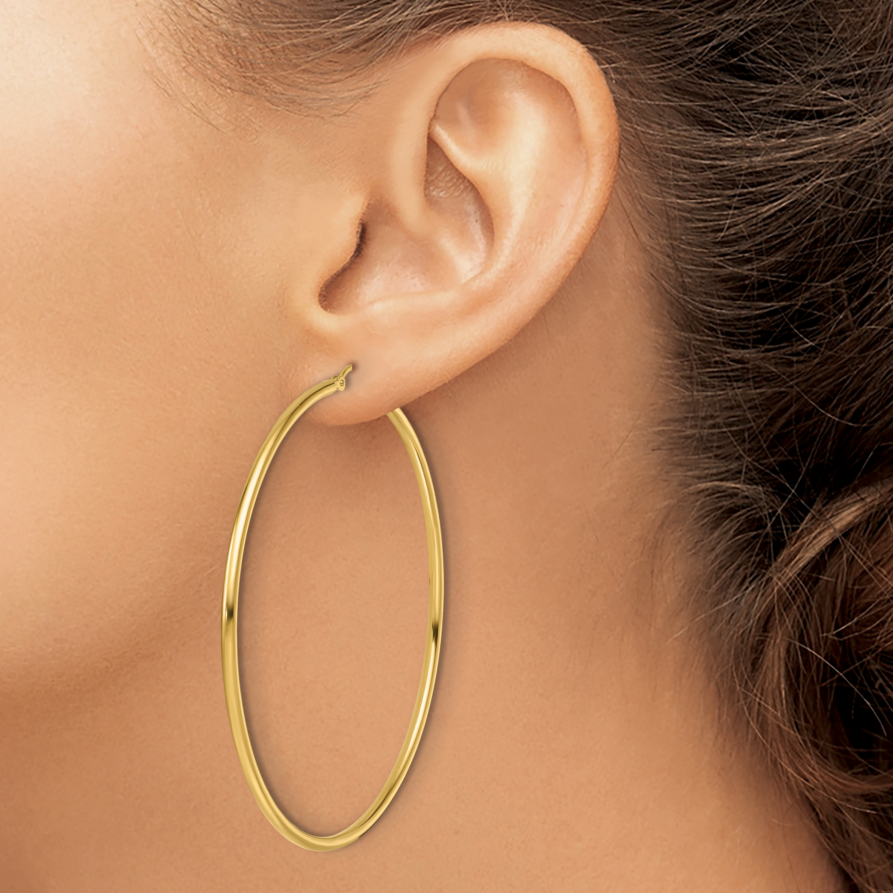 12 mm 10k Yellow Gold Leslie's Gold Classic Polished Hoop Earrings  Unknown Friendly Weight 10K yellow gold - view 105
