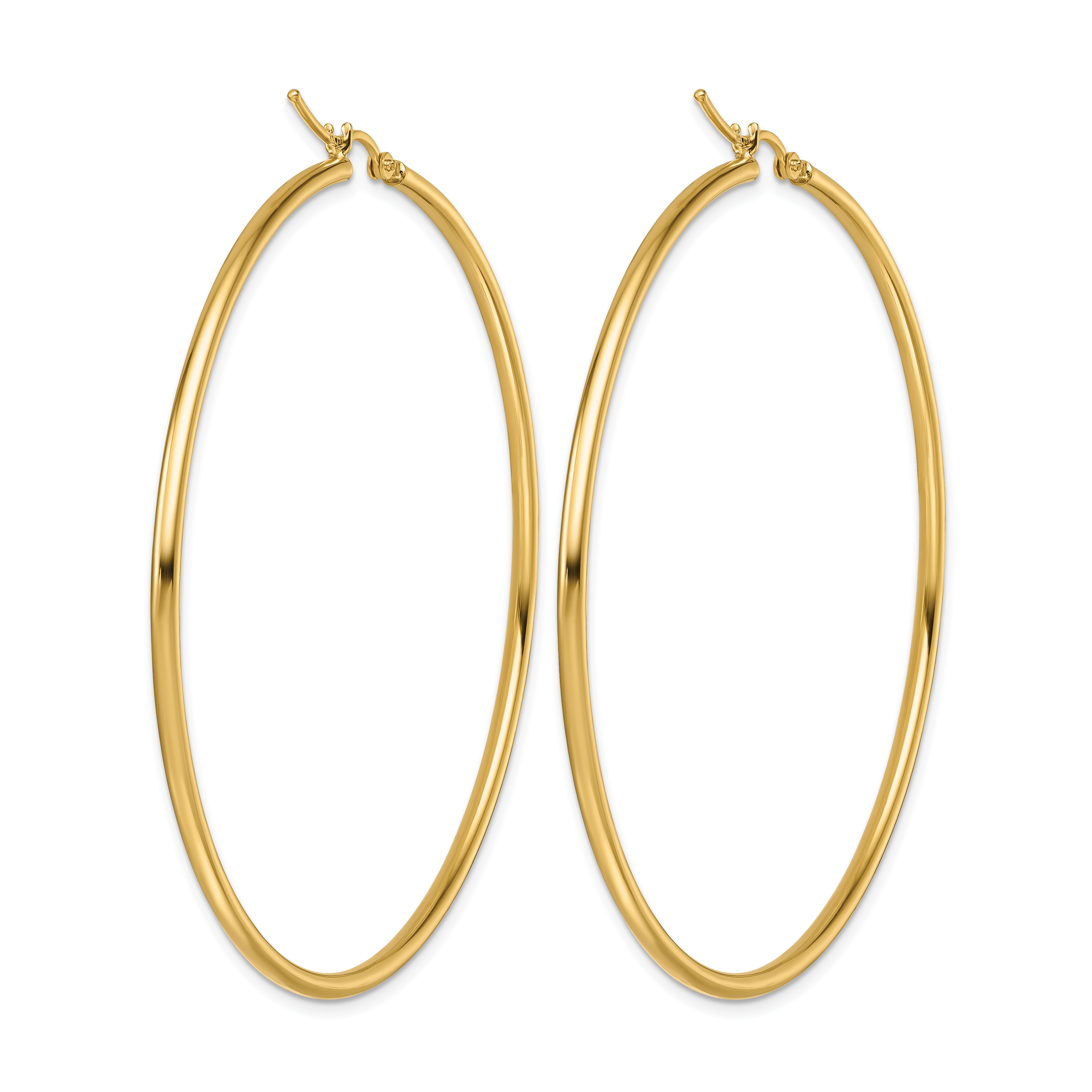  12 mm 10k Yellow Gold Leslie's Gold Classic Polished Hoop Earrings  Unknown Friendly Weight 10K yellow gold - view 106