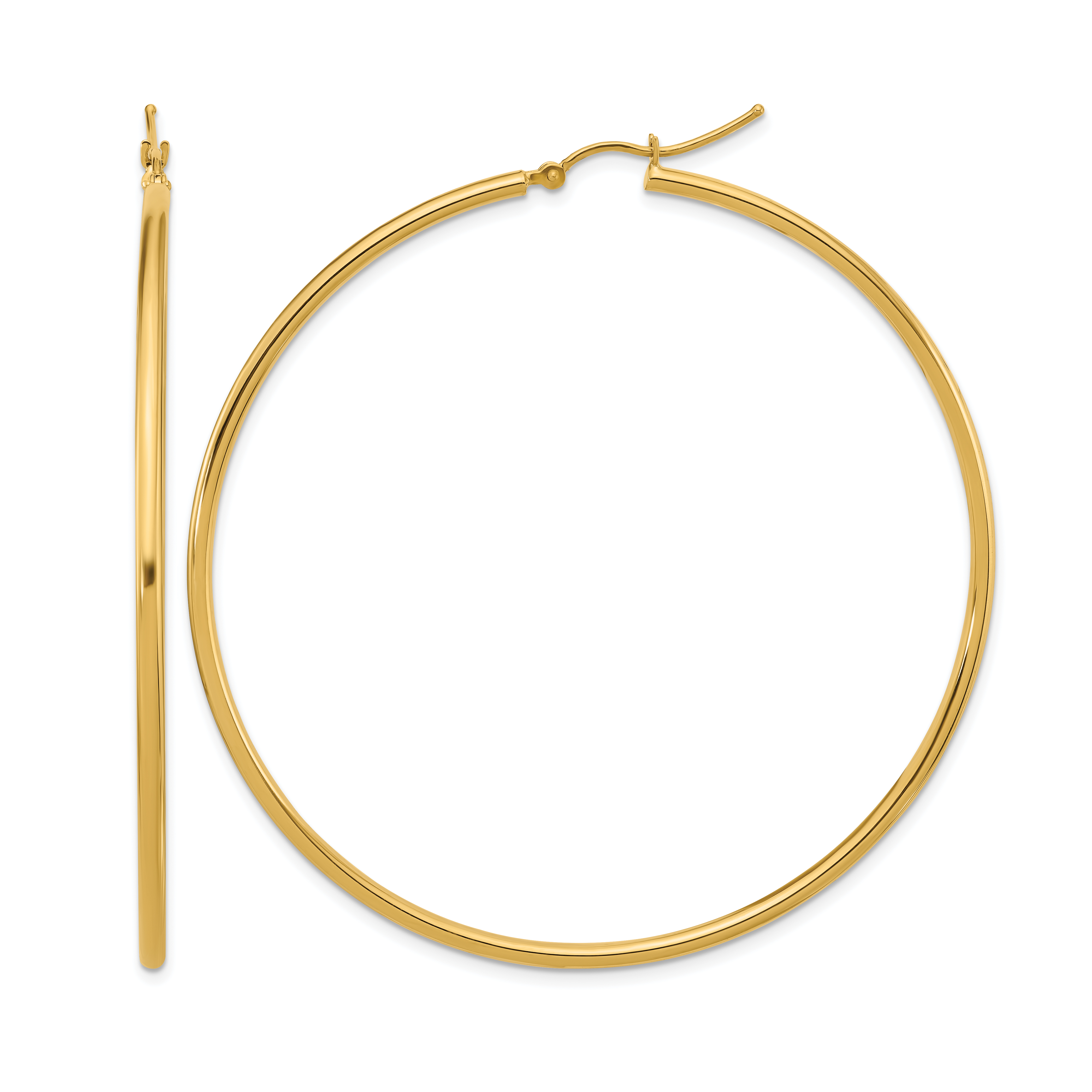  12 mm 10k Yellow Gold Leslie's Gold Classic Polished Hoop Earrings  Unknown Friendly Weight 10K yellow gold - view 108