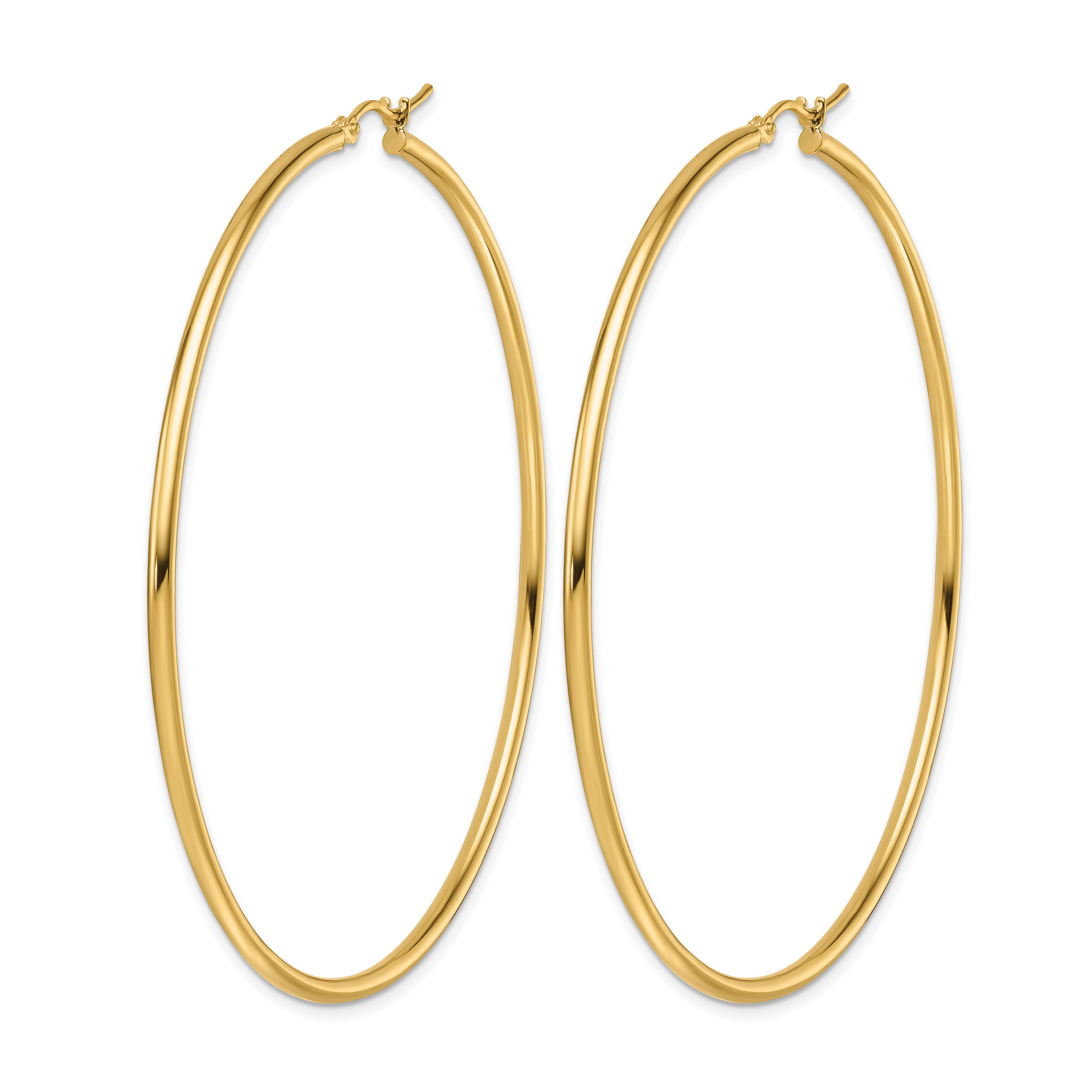  12 mm 10k Yellow Gold Leslie's Gold Classic Polished Hoop Earrings  Unknown Friendly Weight 10K yellow gold - view 109