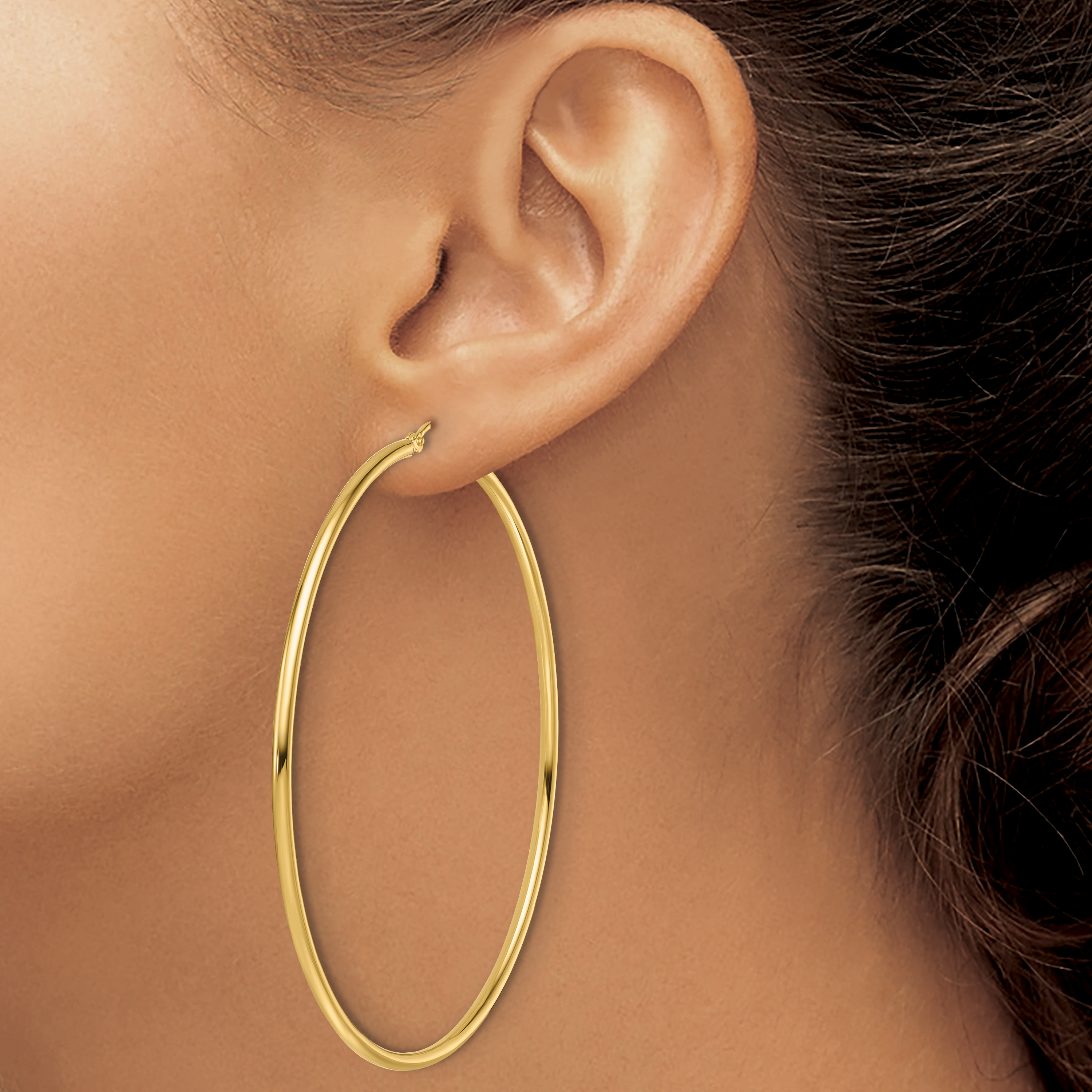  12 mm 10k Yellow Gold Leslie's Gold Classic Polished Hoop Earrings  Unknown Friendly Weight 10K yellow gold - view 110