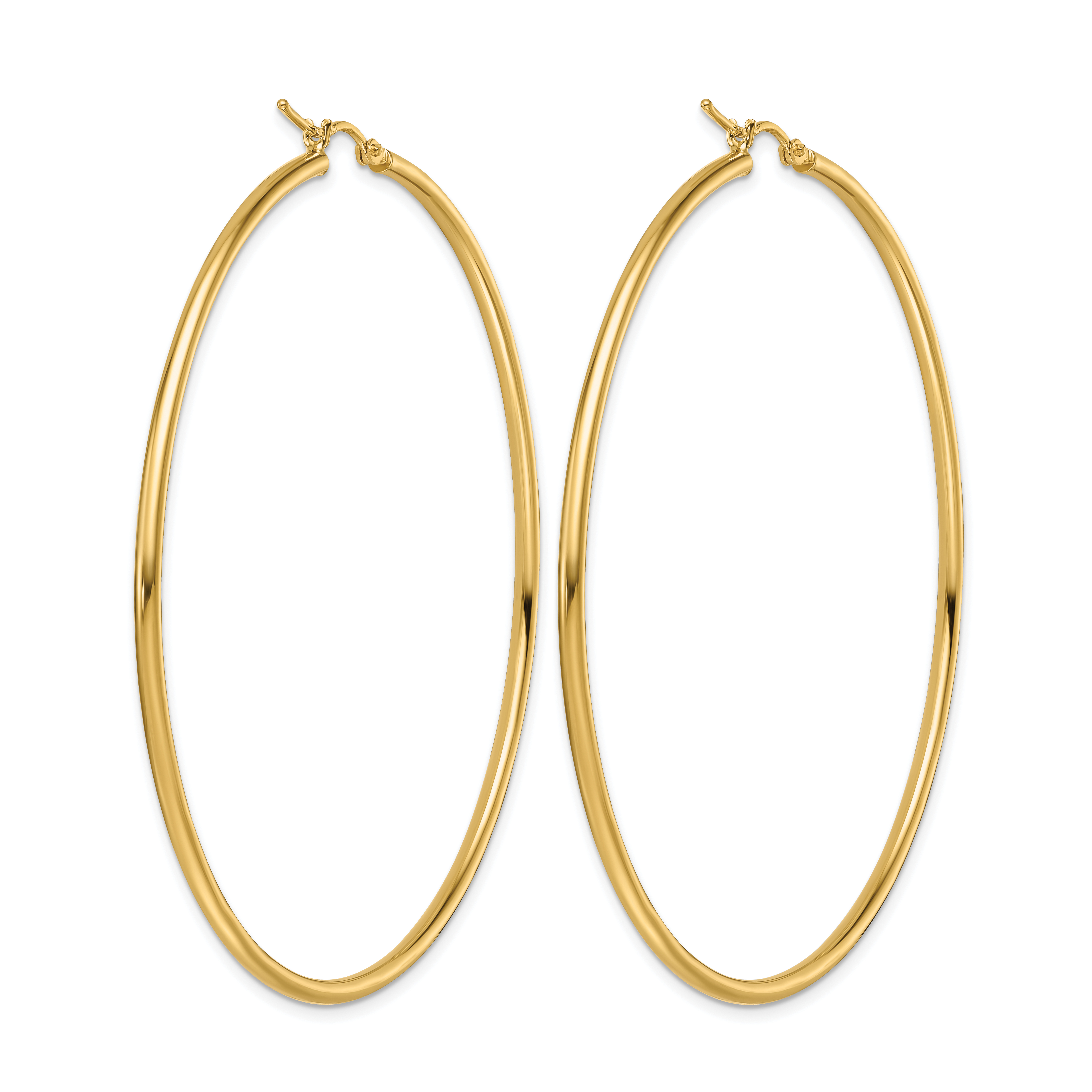  12 mm 10k Yellow Gold Leslie's Gold Classic Polished Hoop Earrings  Unknown Friendly Weight 10K yellow gold - view 111
