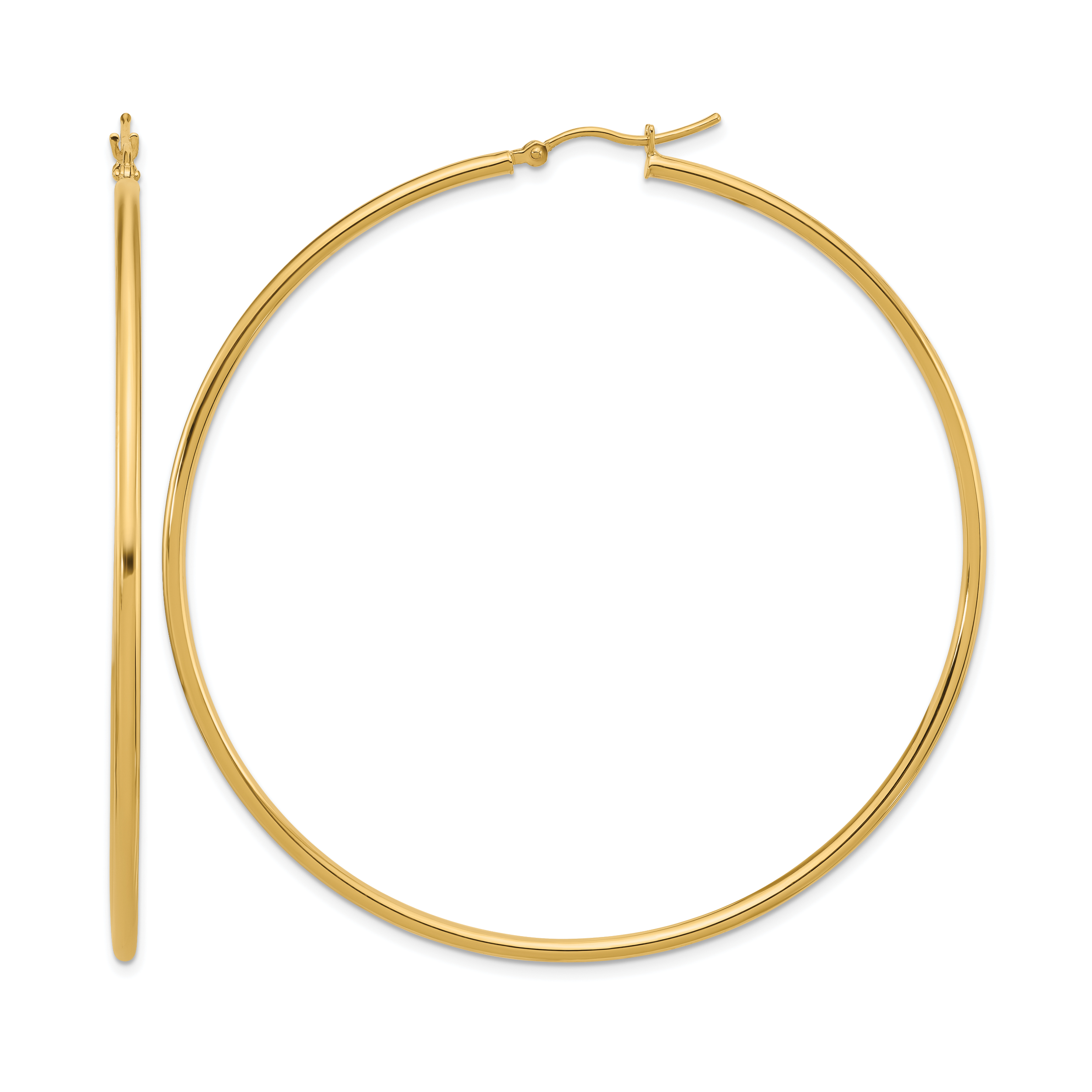  12 mm 10k Yellow Gold Leslie's Gold Classic Polished Hoop Earrings  Unknown Friendly Weight 10K yellow gold - view 113