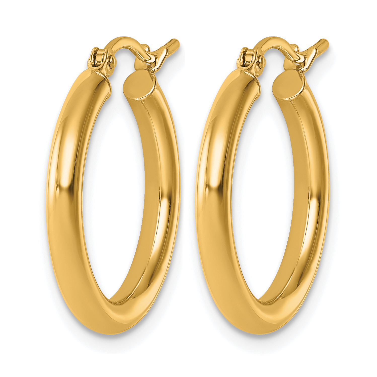  12 mm 10k Yellow Gold Leslie's Gold Classic Polished Hoop Earrings  Unknown Friendly Weight 10K yellow gold - view 26