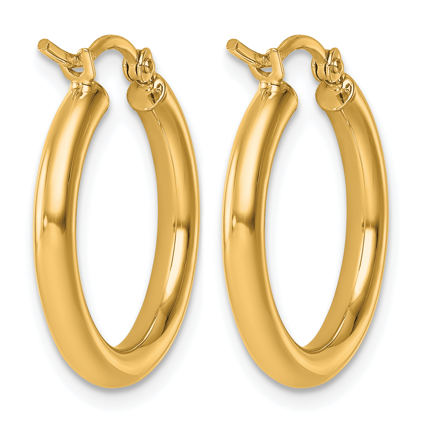  12 mm 10k Yellow Gold Leslie's Gold Classic Polished Hoop Earrings  Unknown Friendly Weight 10K yellow gold - view 27