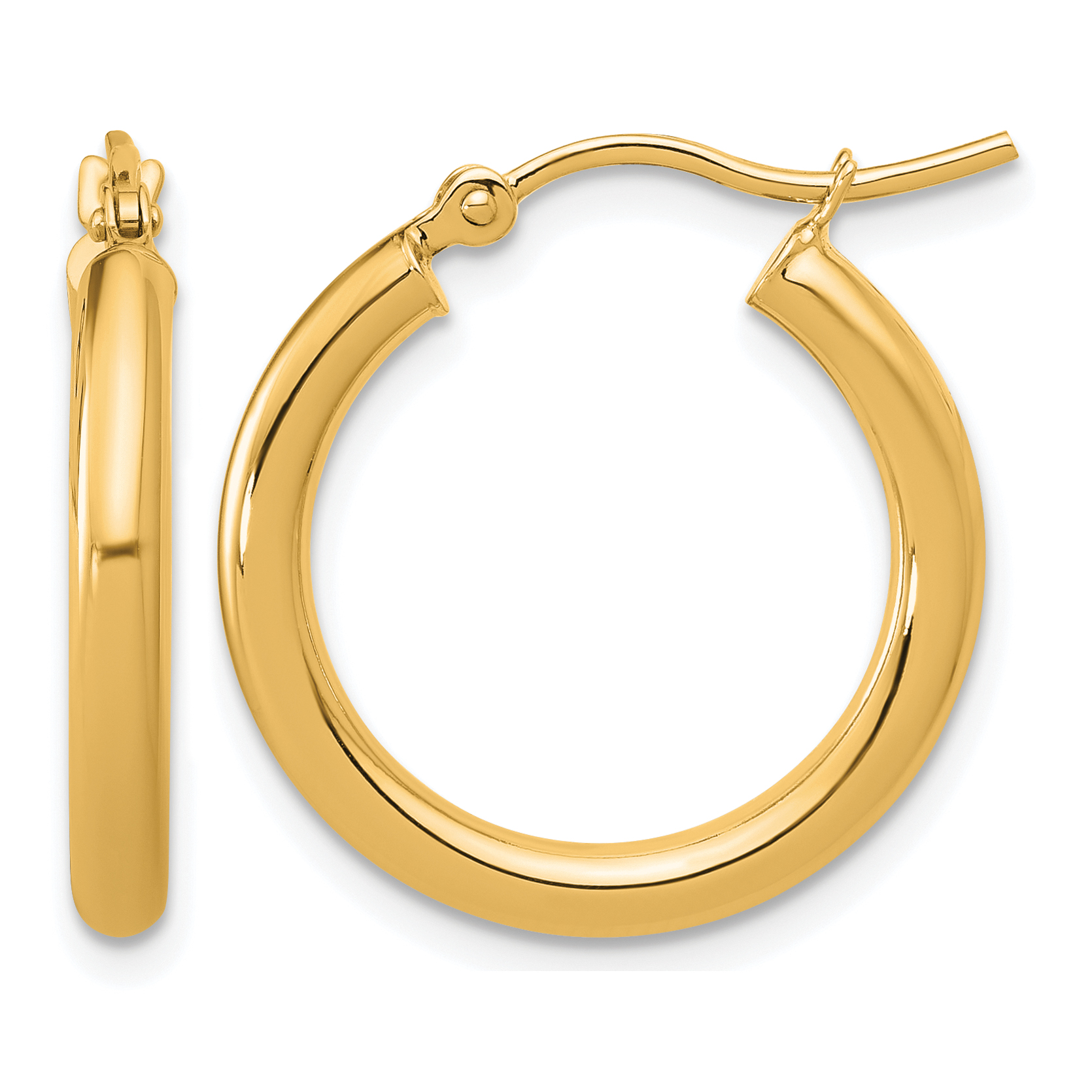  12 mm 10k Yellow Gold Leslie's Gold Classic Polished Hoop Earrings  Unknown Friendly Weight 10K yellow gold - view 29