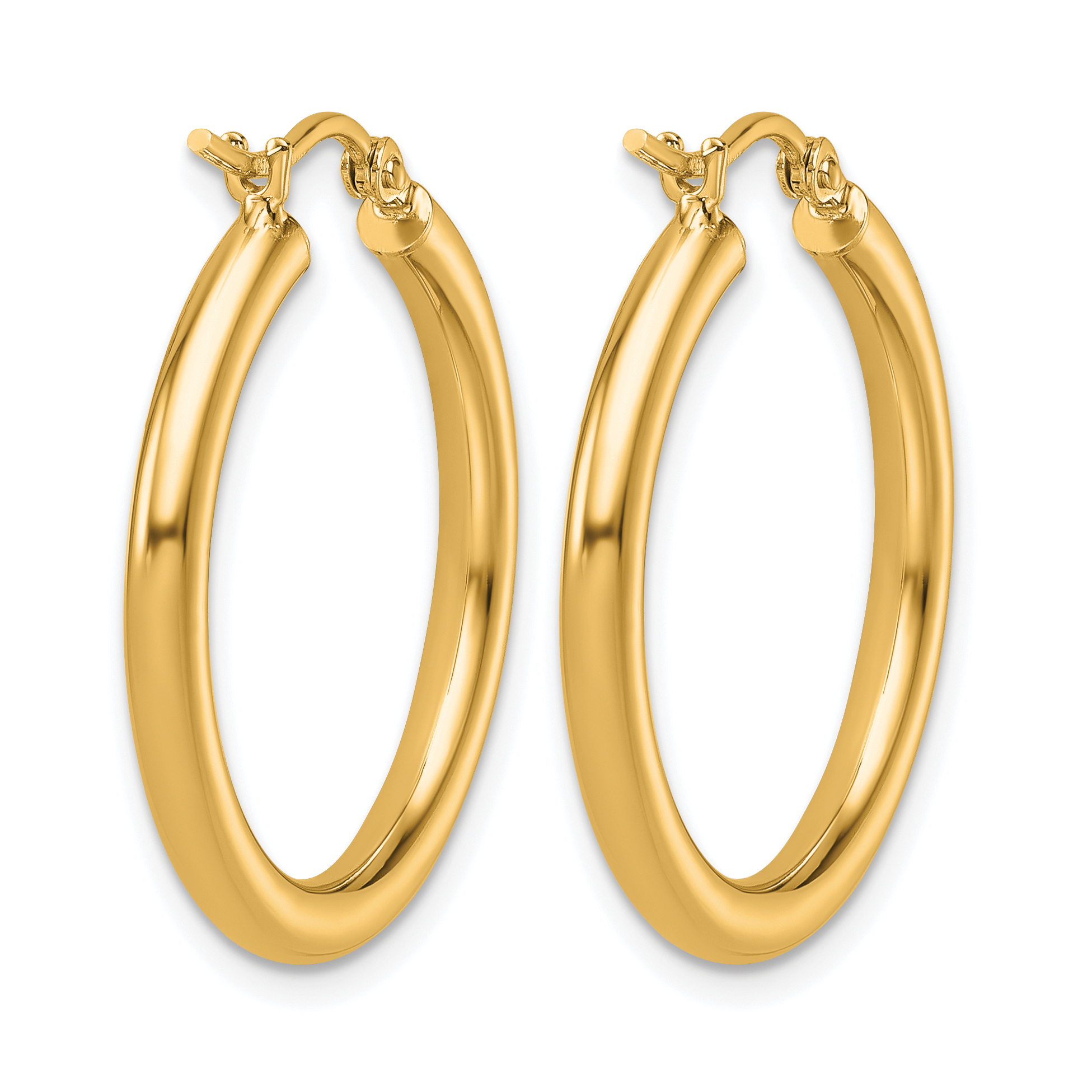  12 mm 10k Yellow Gold Leslie's Gold Classic Polished Hoop Earrings  Unknown Friendly Weight 10K yellow gold - view 44