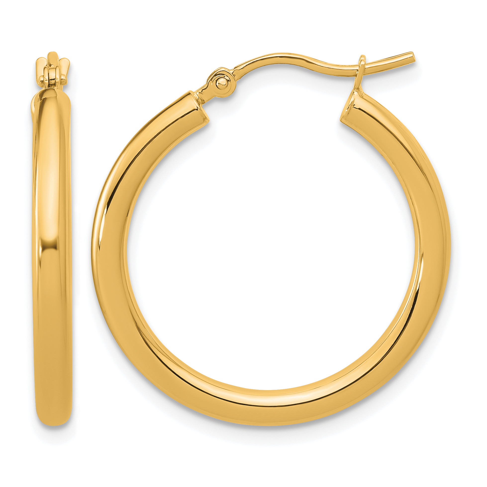  12 mm 10k Yellow Gold Leslie's Gold Classic Polished Hoop Earrings  Unknown Friendly Weight 10K yellow gold - view 46