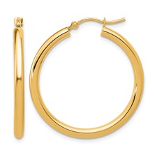  12 mm 10k Yellow Gold Leslie's Gold Classic Polished Hoop Earrings  Unknown Friendly Weight 10K yellow gold - view 1