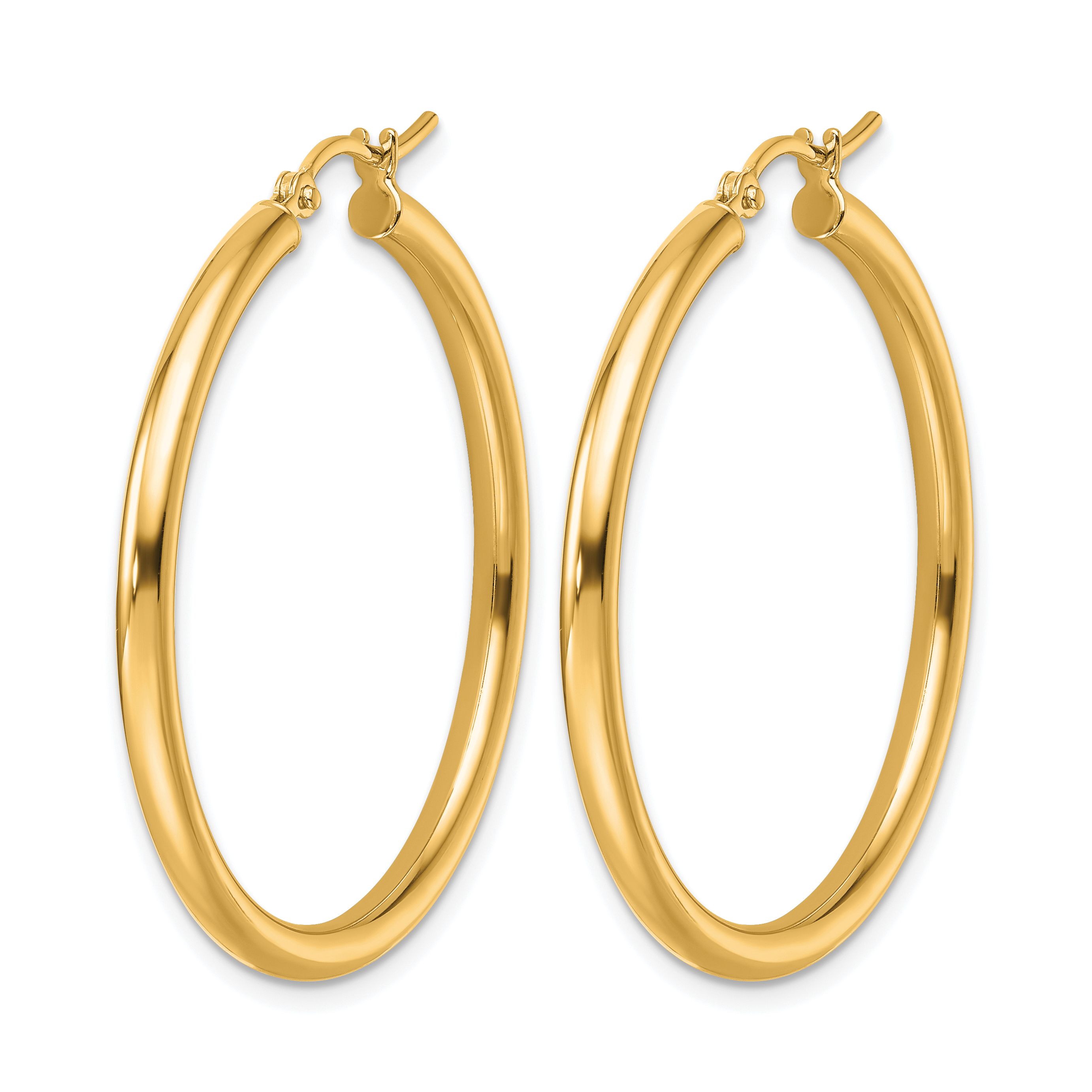  12 mm 10k Yellow Gold Leslie's Gold Classic Polished Hoop Earrings  Unknown Friendly Weight 10K yellow gold - view 62