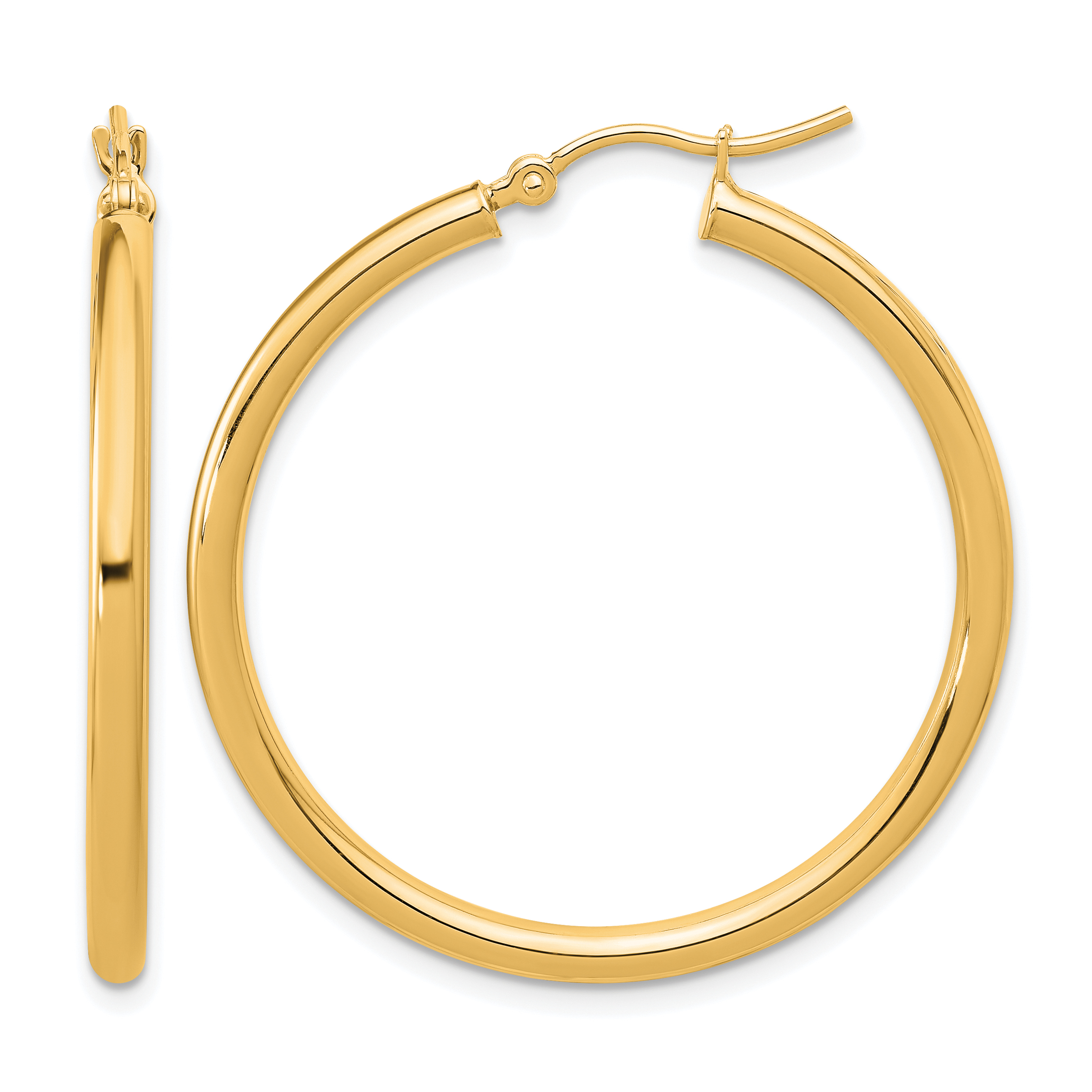  12 mm 10k Yellow Gold Leslie's Gold Classic Polished Hoop Earrings  Unknown Friendly Weight 10K yellow gold - view 65