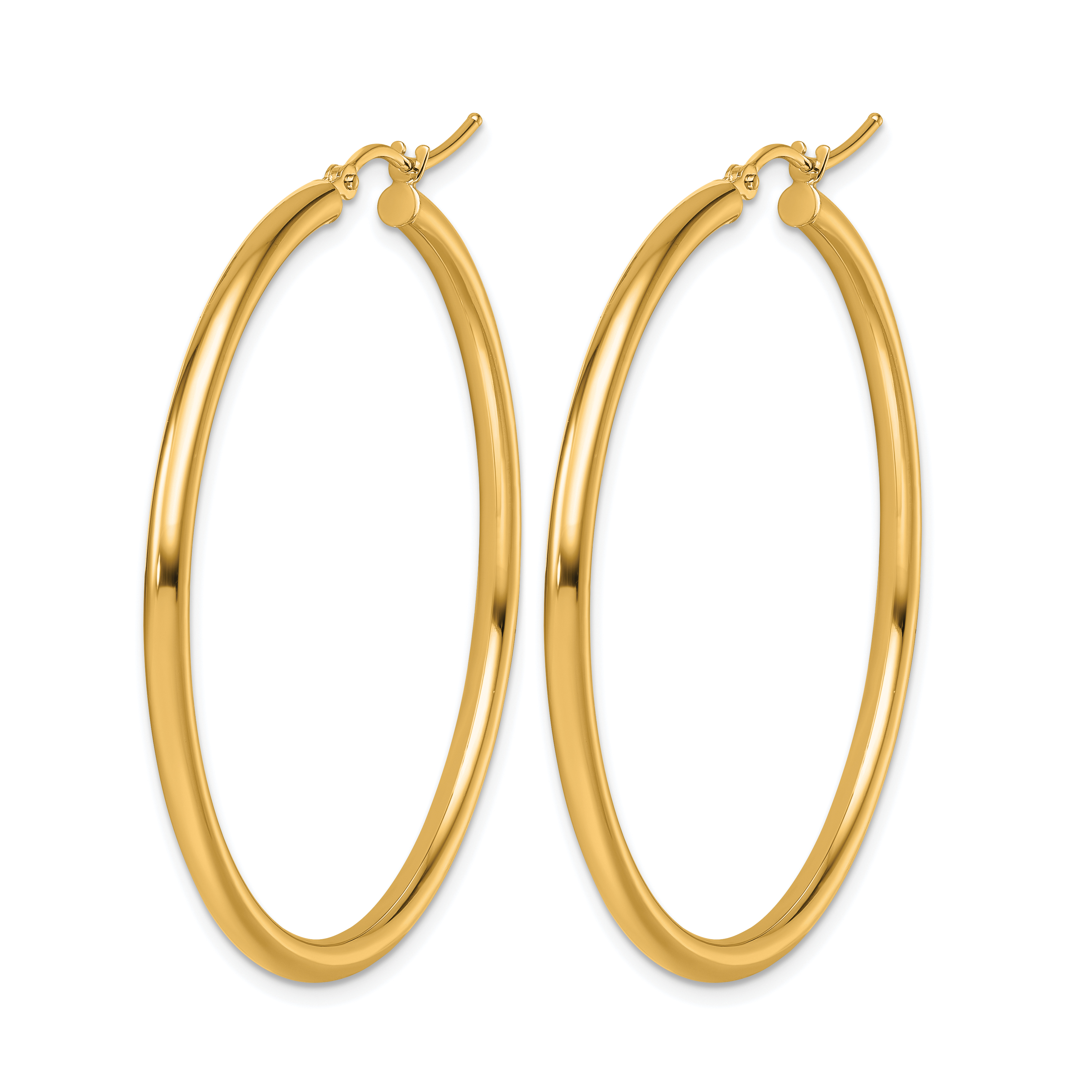  12 mm 10k Yellow Gold Leslie's Gold Classic Polished Hoop Earrings  Unknown Friendly Weight 10K yellow gold - view 91