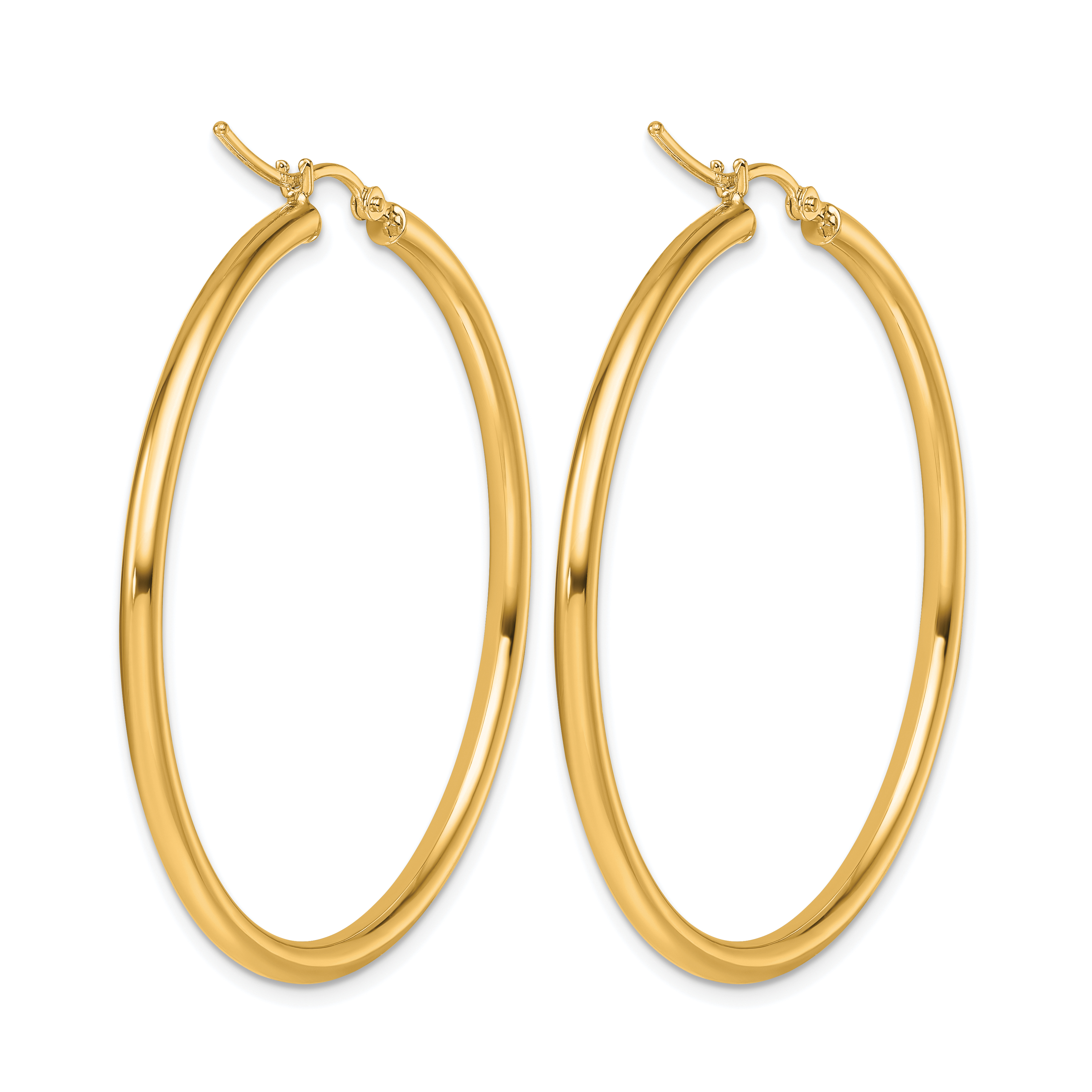  12 mm 10k Yellow Gold Leslie's Gold Classic Polished Hoop Earrings  Unknown Friendly Weight 10K yellow gold - view 92