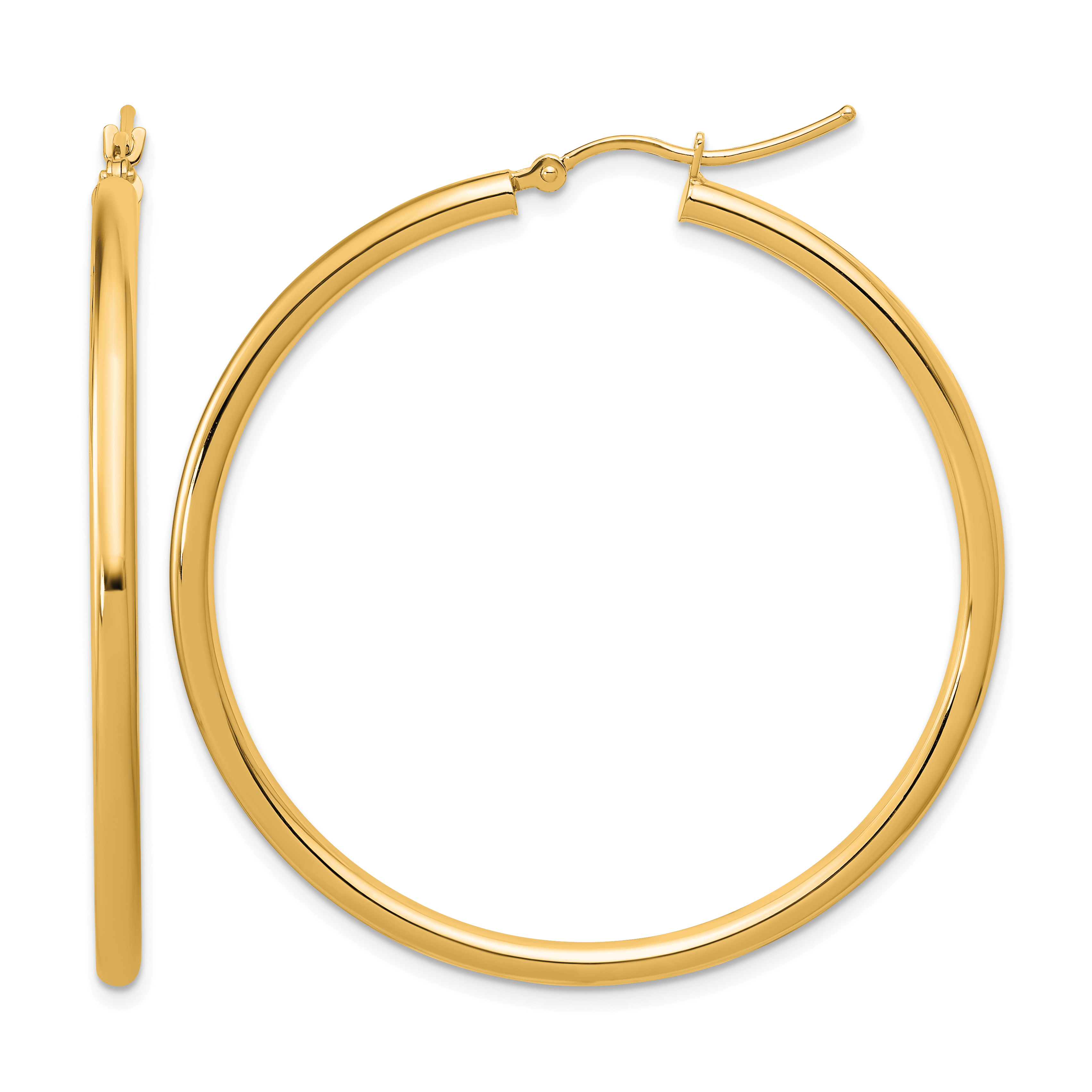  12 mm 10k Yellow Gold Leslie's Gold Classic Polished Hoop Earrings  Unknown Friendly Weight 10K yellow gold - view 94