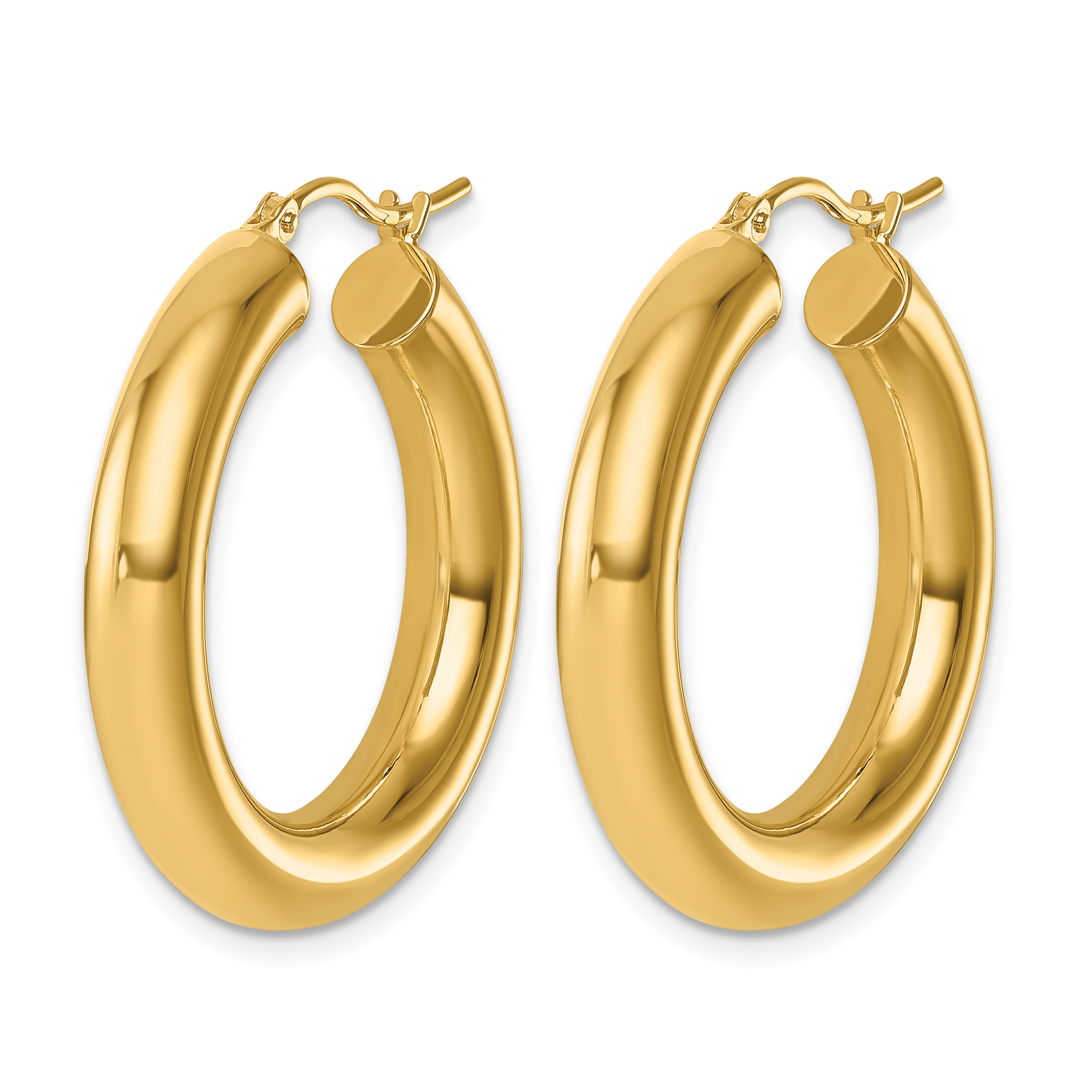  12 mm 10k Yellow Gold Leslie's Gold Classic Polished Hoop Earrings  Unknown Friendly Weight 10K yellow gold - view 52
