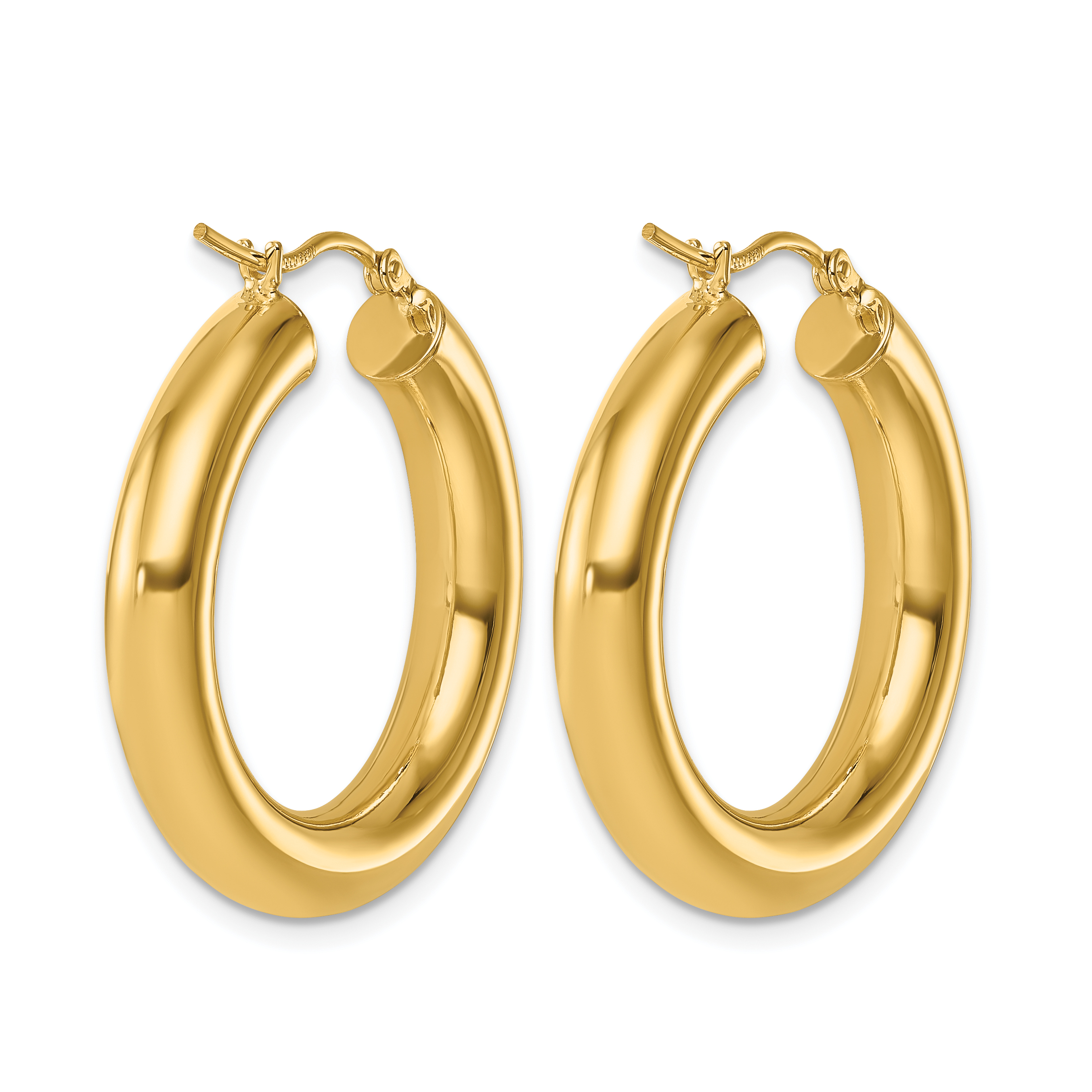  12 mm 10k Yellow Gold Leslie's Gold Classic Polished Hoop Earrings  Unknown Friendly Weight 10K yellow gold - view 53
