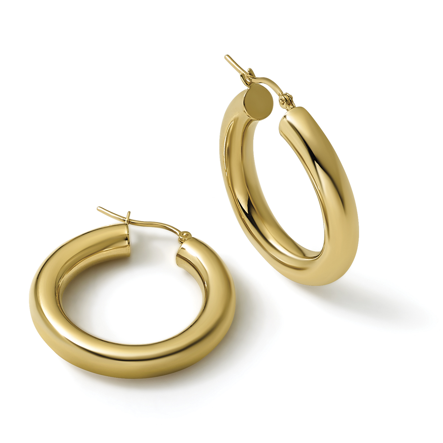  12 mm 10k Yellow Gold Leslie's Gold Classic Polished Hoop Earrings  Unknown Friendly Weight 10K yellow gold - view 55