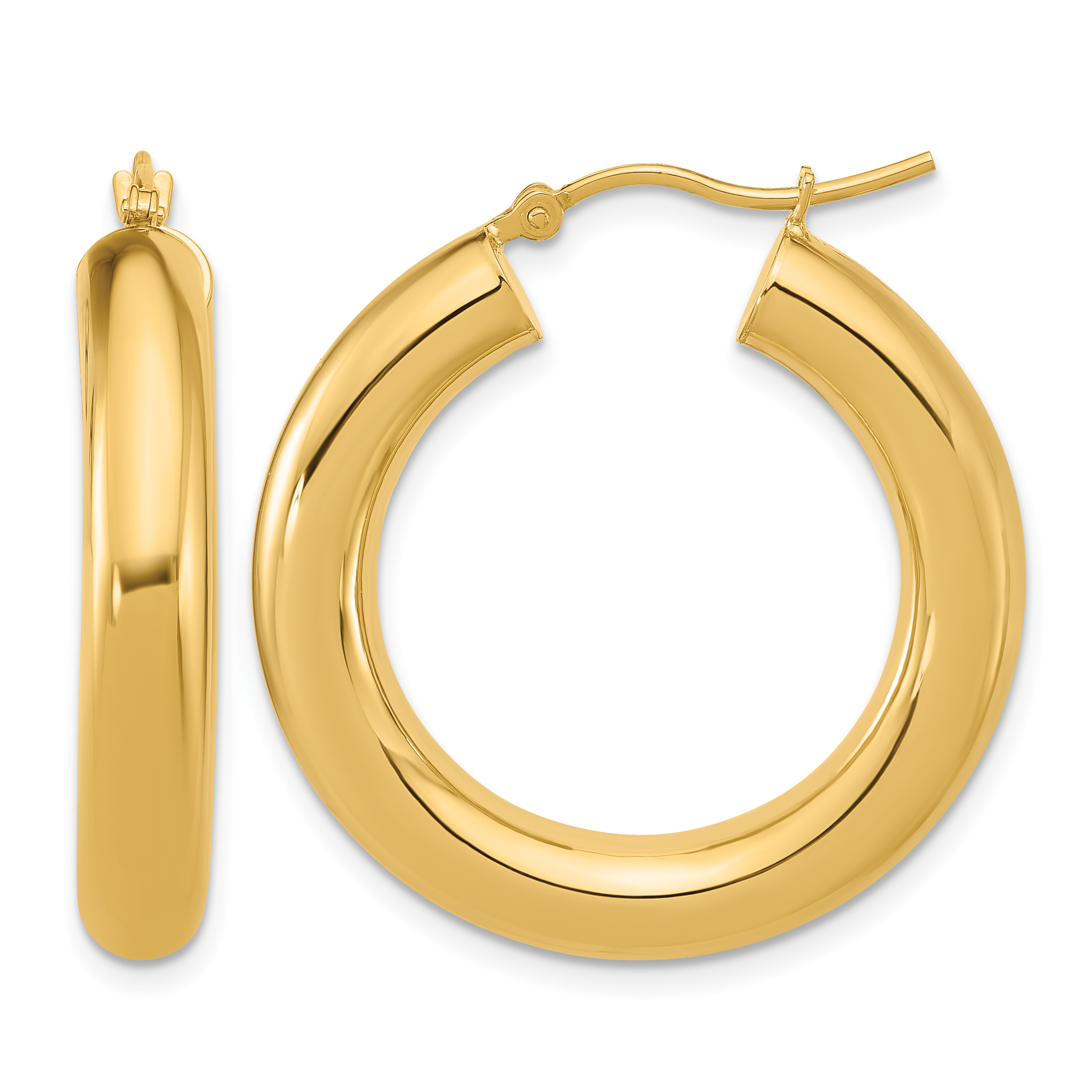  12 mm 10k Yellow Gold Leslie's Gold Classic Polished Hoop Earrings  Unknown Friendly Weight 10K yellow gold - view 56