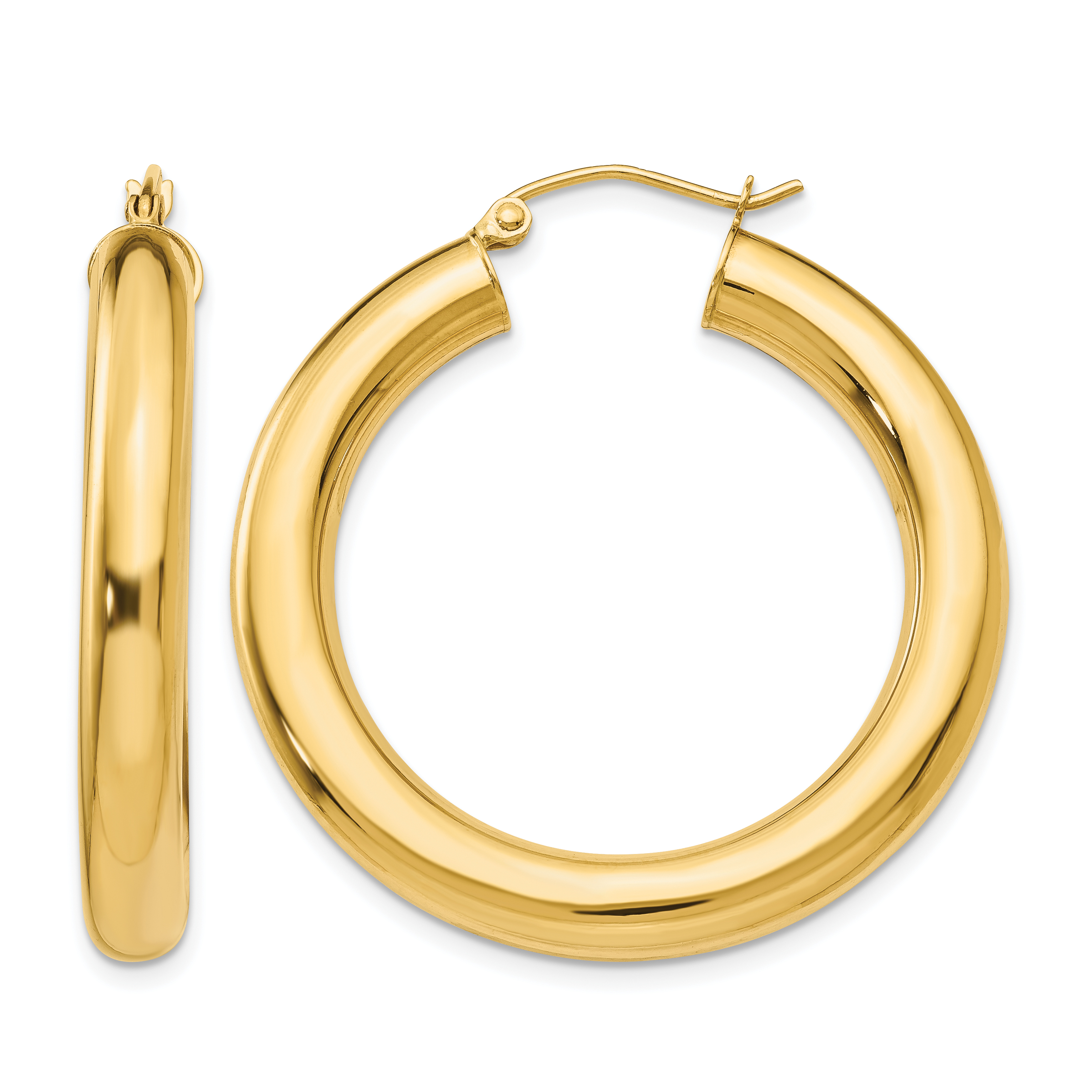  12 mm 10k Yellow Gold Leslie's Gold Classic Polished Hoop Earrings  Unknown Friendly Weight 10K yellow gold - view 68