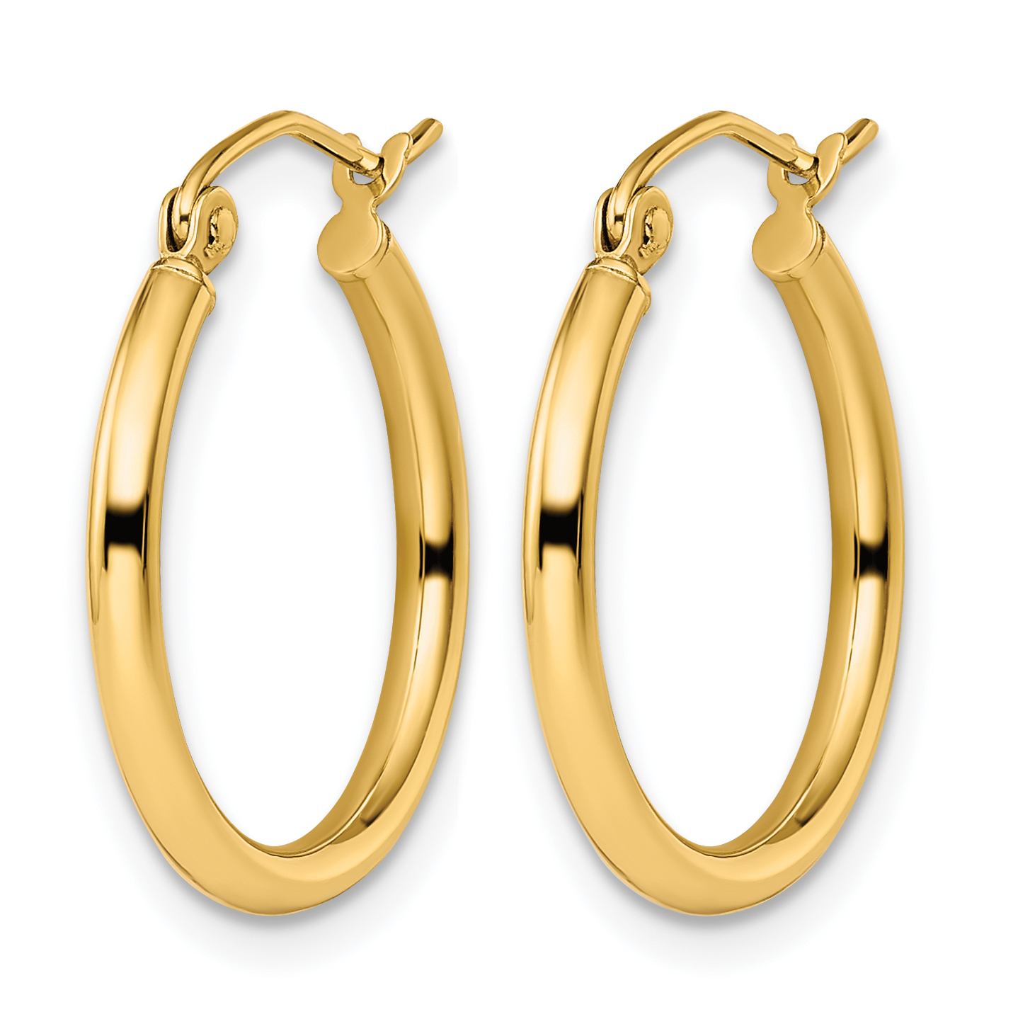  12 mm 10k Yellow Gold Leslie's Gold Classic Polished Hoop Earrings  Unknown Friendly Weight 10K yellow gold - view 30