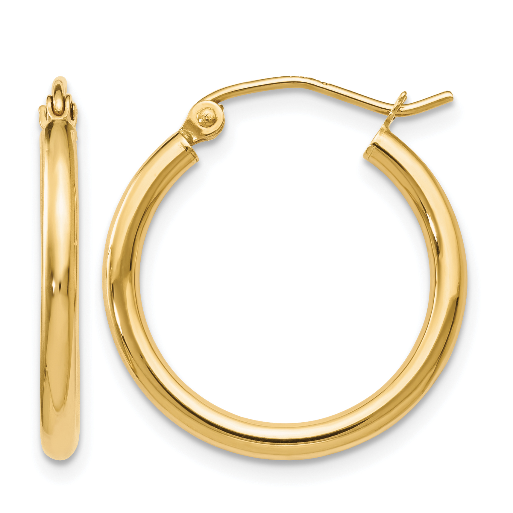  12 mm 10k Yellow Gold Leslie's Gold Classic Polished Hoop Earrings  Unknown Friendly Weight 10K yellow gold - view 33