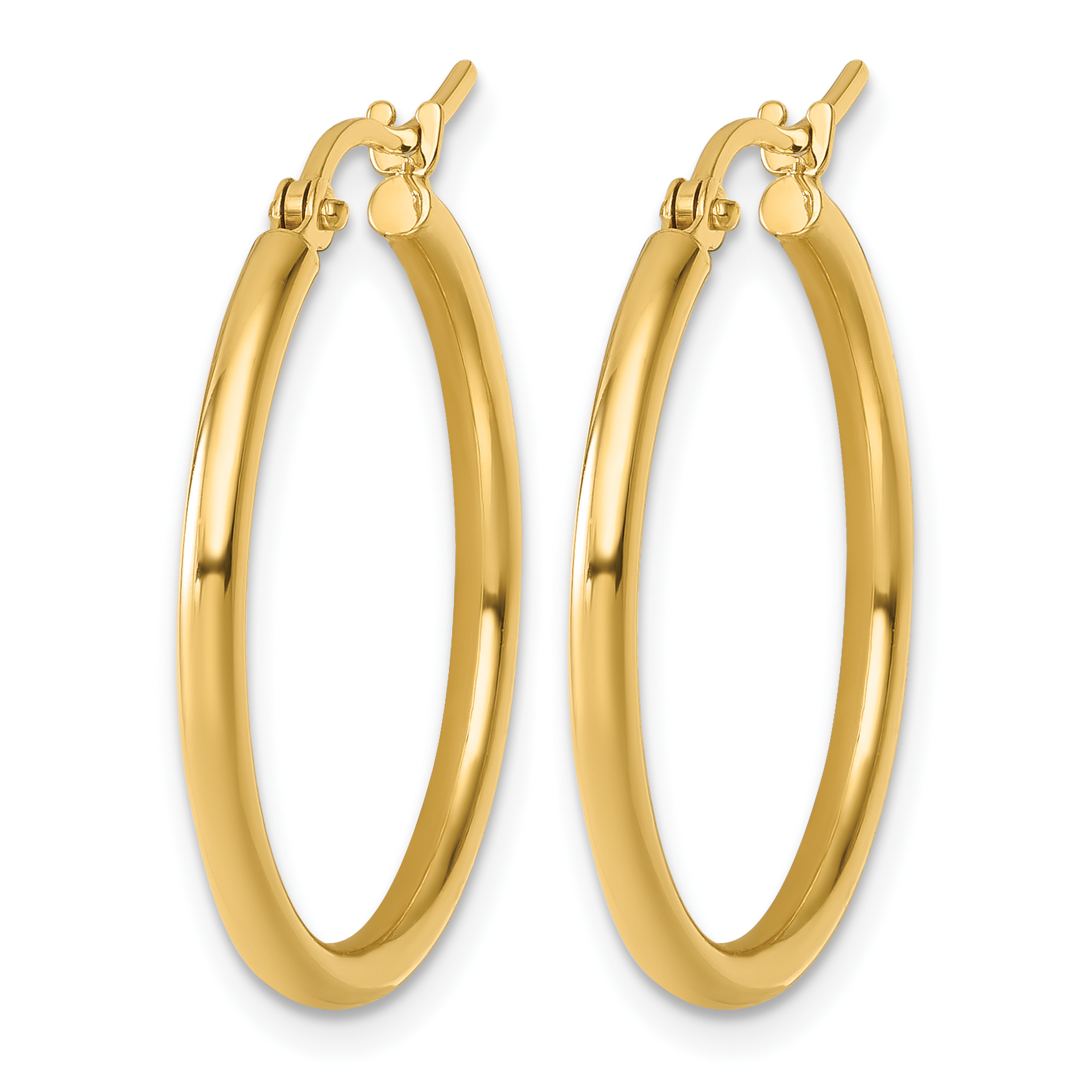  12 mm 10k Yellow Gold Leslie's Gold Classic Polished Hoop Earrings  Unknown Friendly Weight 10K yellow gold - view 47