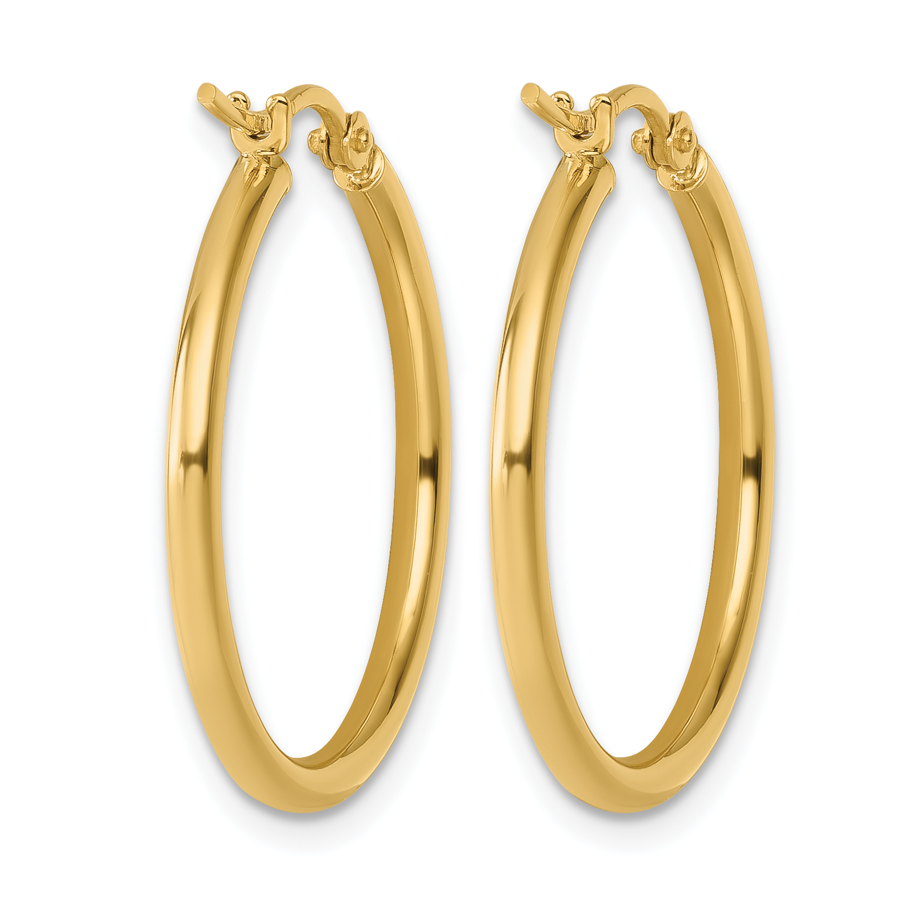  12 mm 10k Yellow Gold Leslie's Gold Classic Polished Hoop Earrings  Unknown Friendly Weight 10K yellow gold - view 49