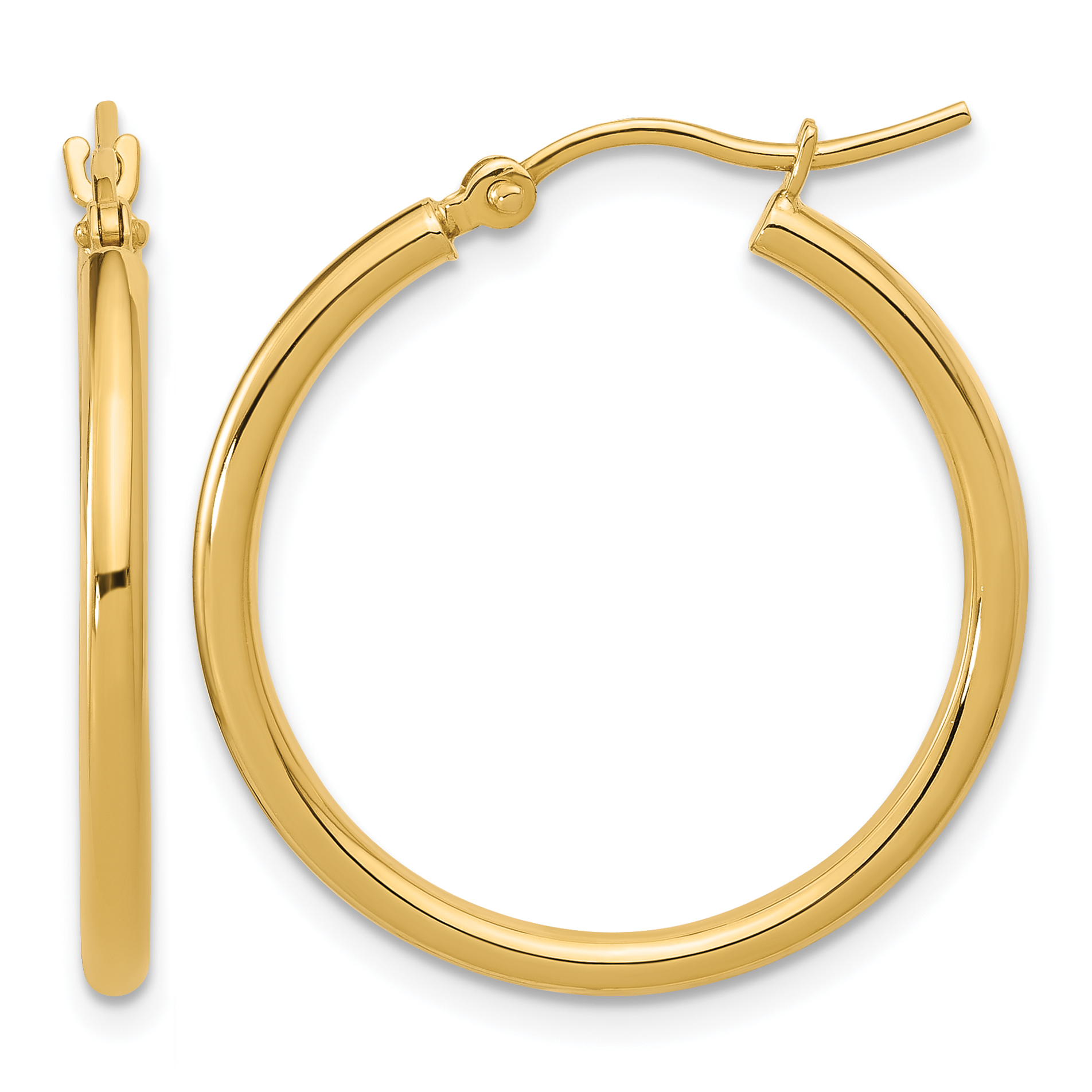  12 mm 10k Yellow Gold Leslie's Gold Classic Polished Hoop Earrings  Unknown Friendly Weight 10K yellow gold - view 51
