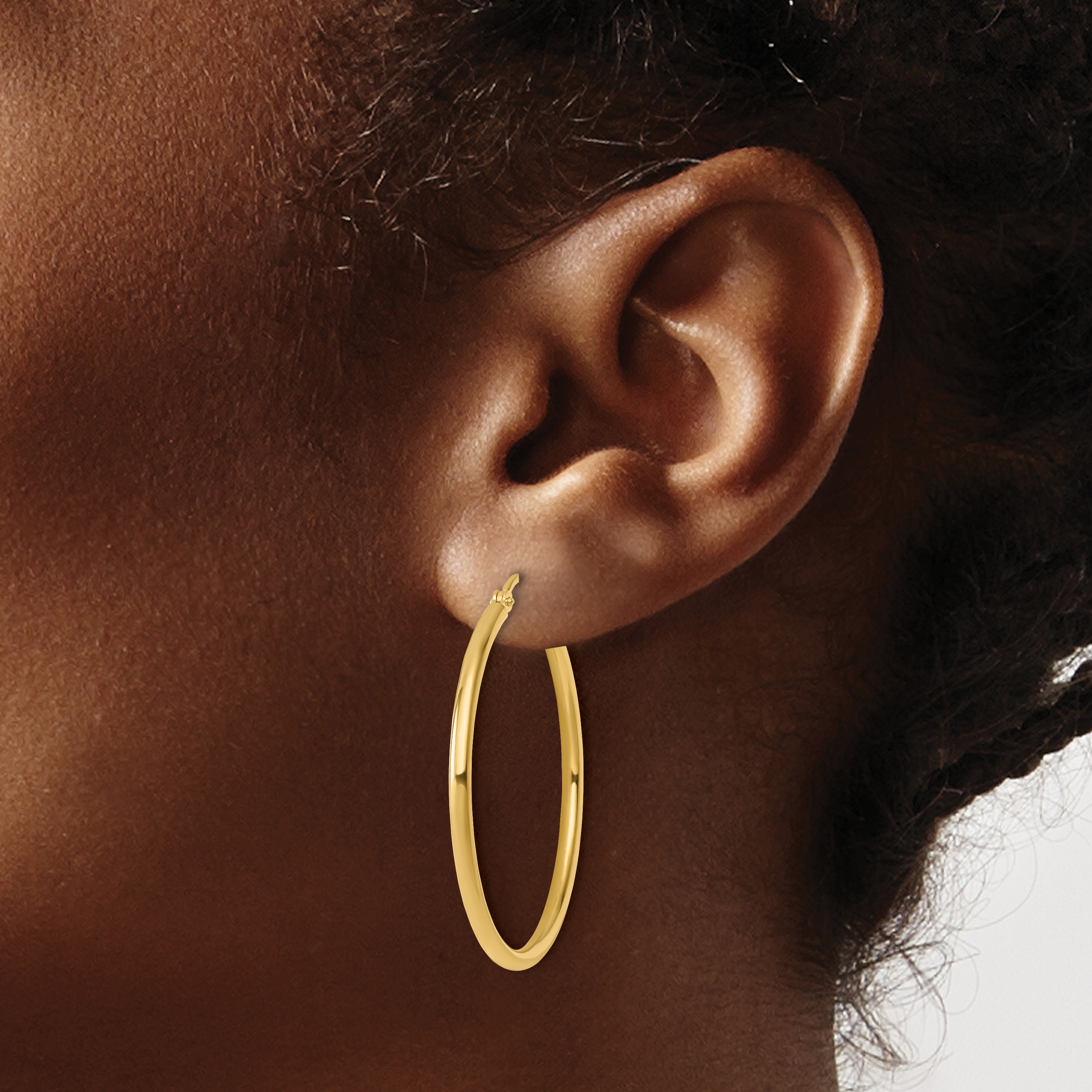  12 mm 10k Yellow Gold Leslie's Gold Classic Polished Hoop Earrings  Unknown Friendly Weight 10K yellow gold - view 70