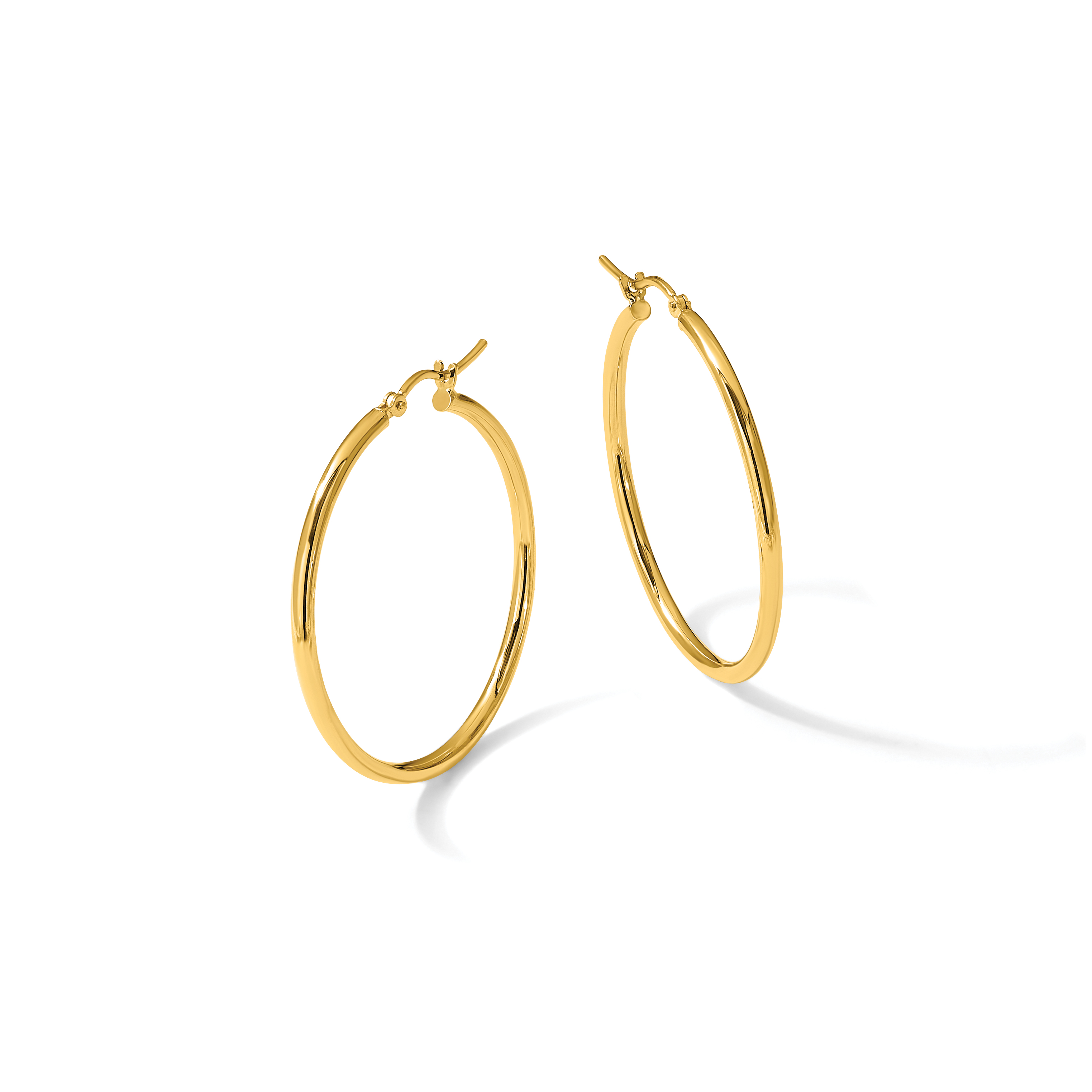  12 mm 10k Yellow Gold Leslie's Gold Classic Polished Hoop Earrings  Unknown Friendly Weight 10K yellow gold - view 73