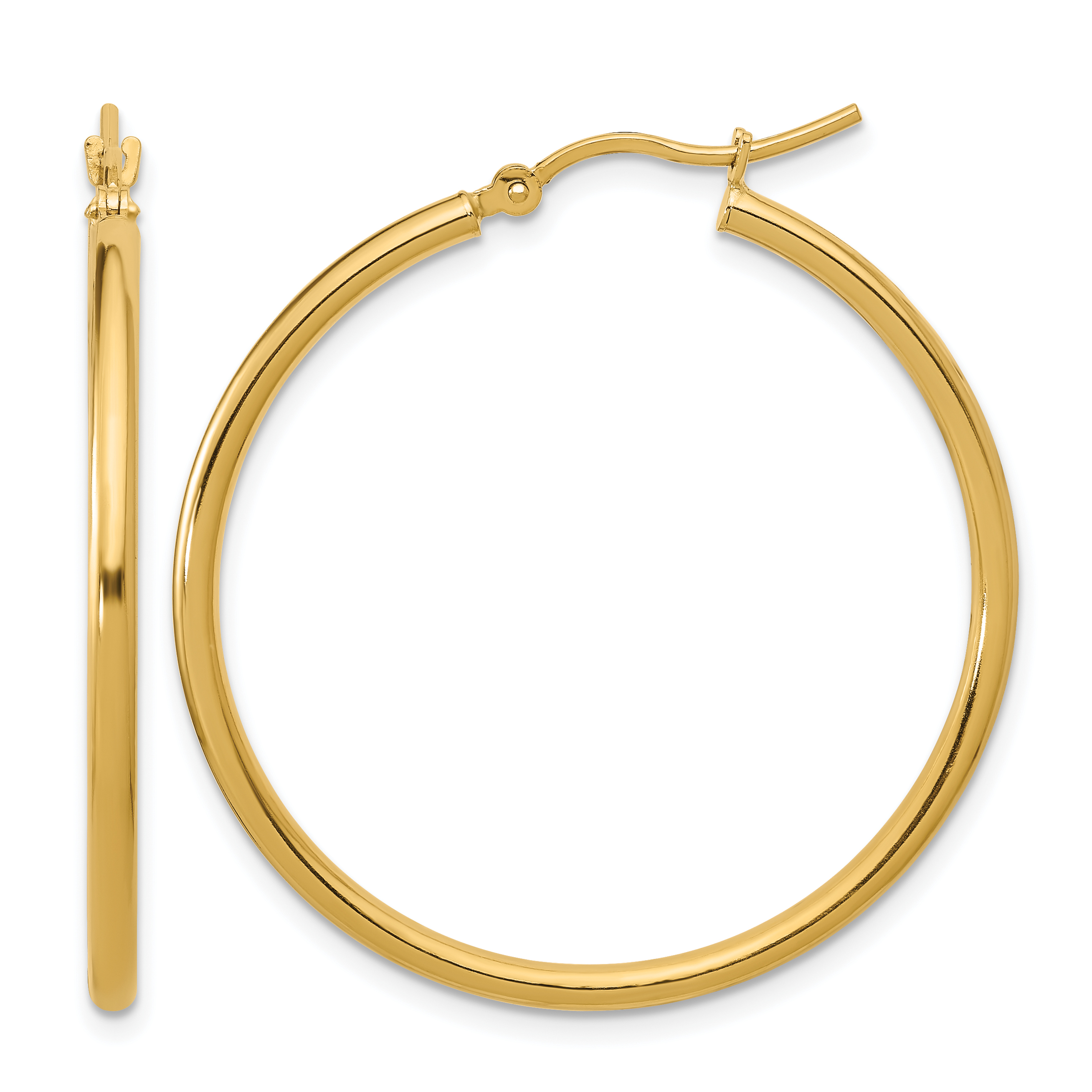  12 mm 10k Yellow Gold Leslie's Gold Classic Polished Hoop Earrings  Unknown Friendly Weight 10K yellow gold - view 74
