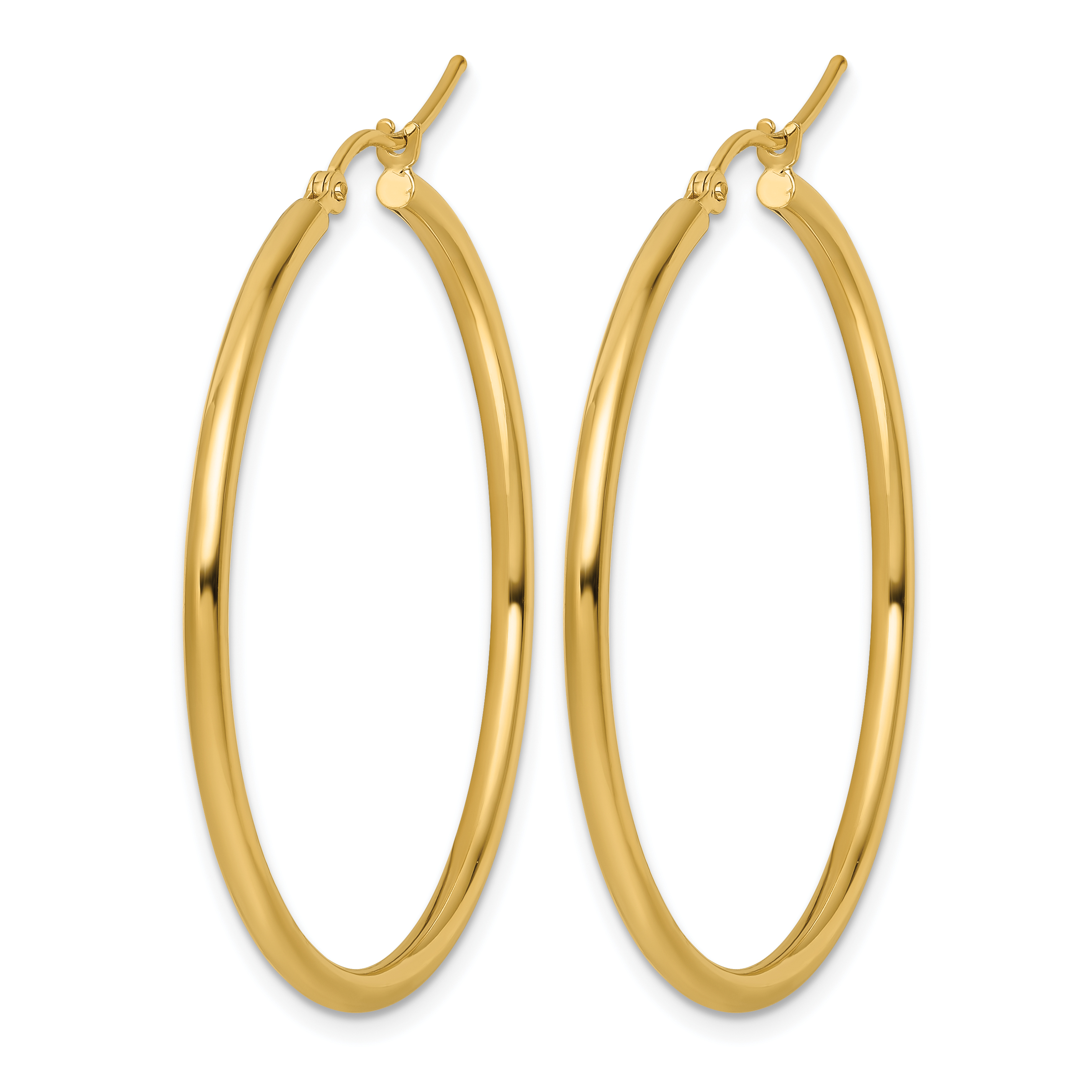  12 mm 10k Yellow Gold Leslie's Gold Classic Polished Hoop Earrings  Unknown Friendly Weight 10K yellow gold - view 80