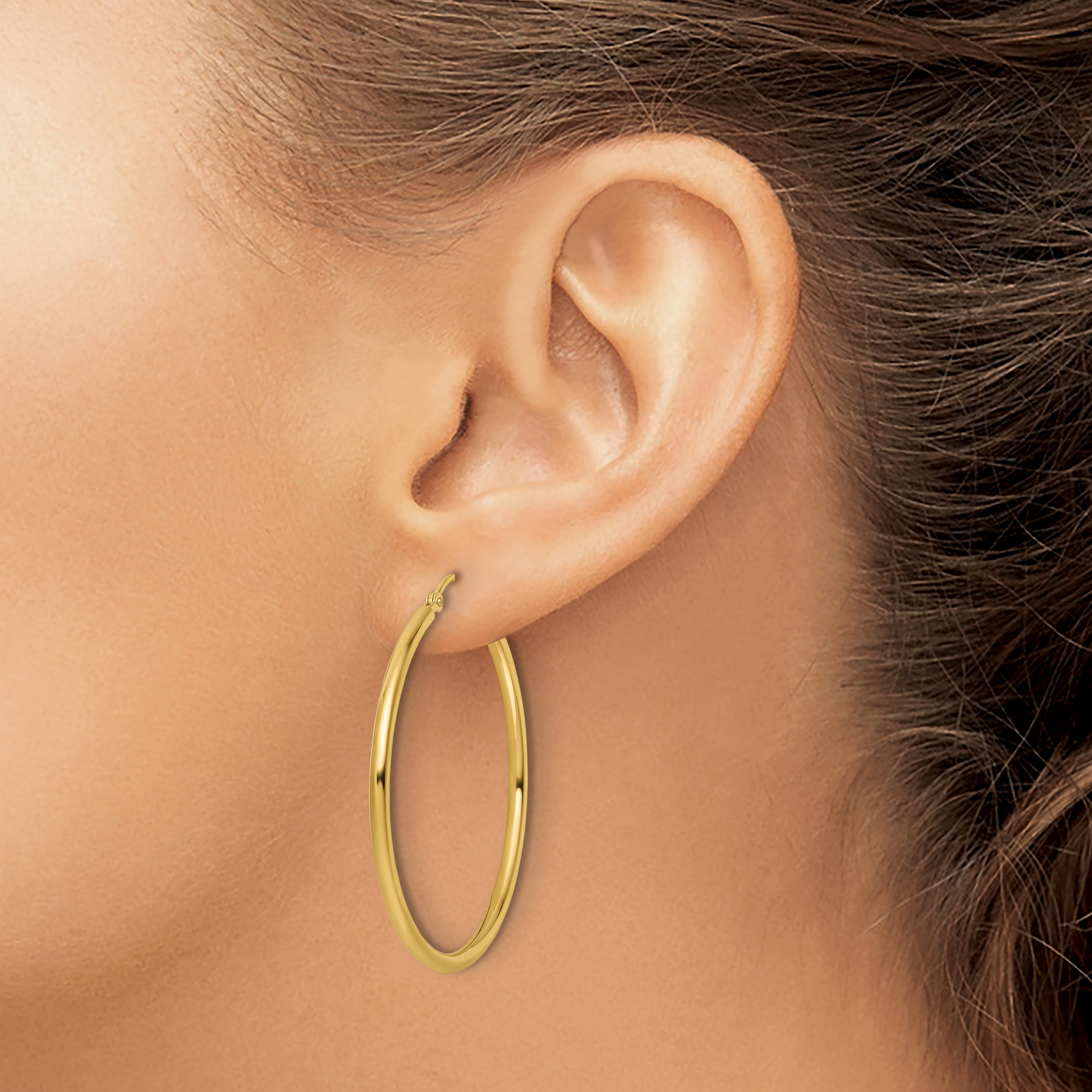  12 mm 10k Yellow Gold Leslie's Gold Classic Polished Hoop Earrings  Unknown Friendly Weight 10K yellow gold - view 81