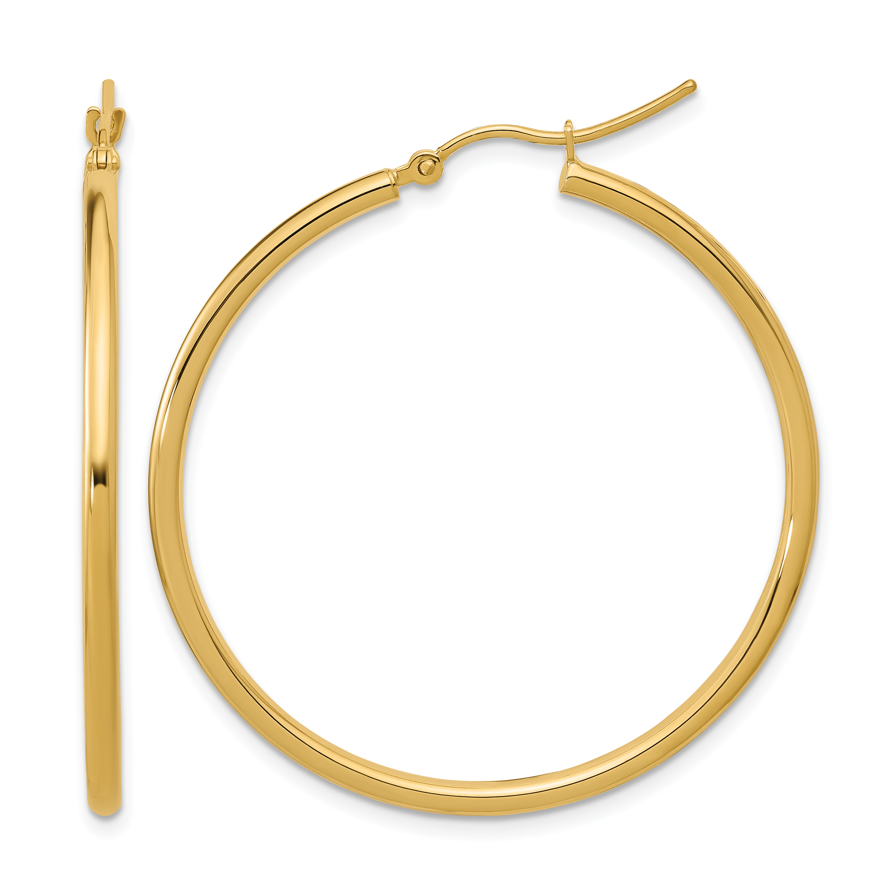 12 mm 10k Yellow Gold Leslie's Gold Classic Polished Hoop Earrings  Unknown Friendly Weight 10K yellow gold - view 84