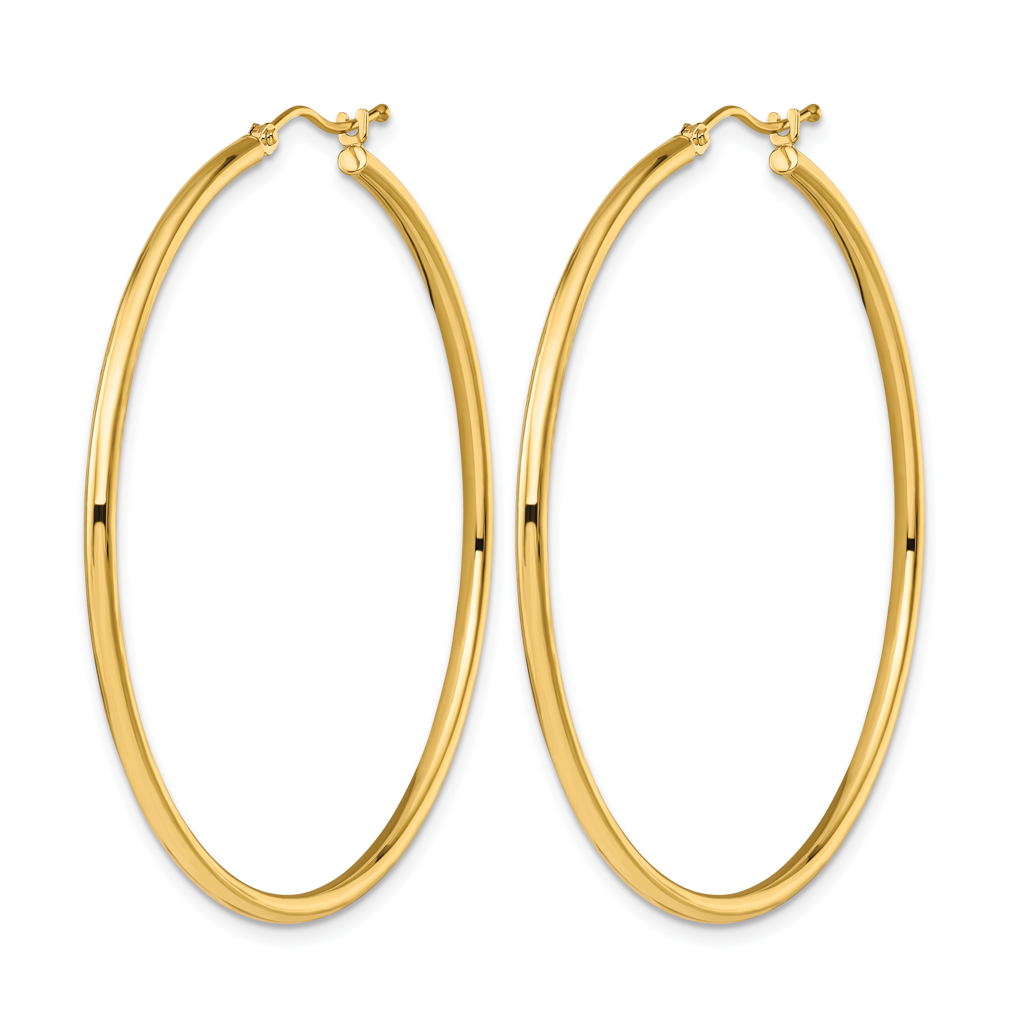  12 mm 10k Yellow Gold Leslie's Gold Classic Polished Hoop Earrings  Unknown Friendly Weight 10K yellow gold - view 95