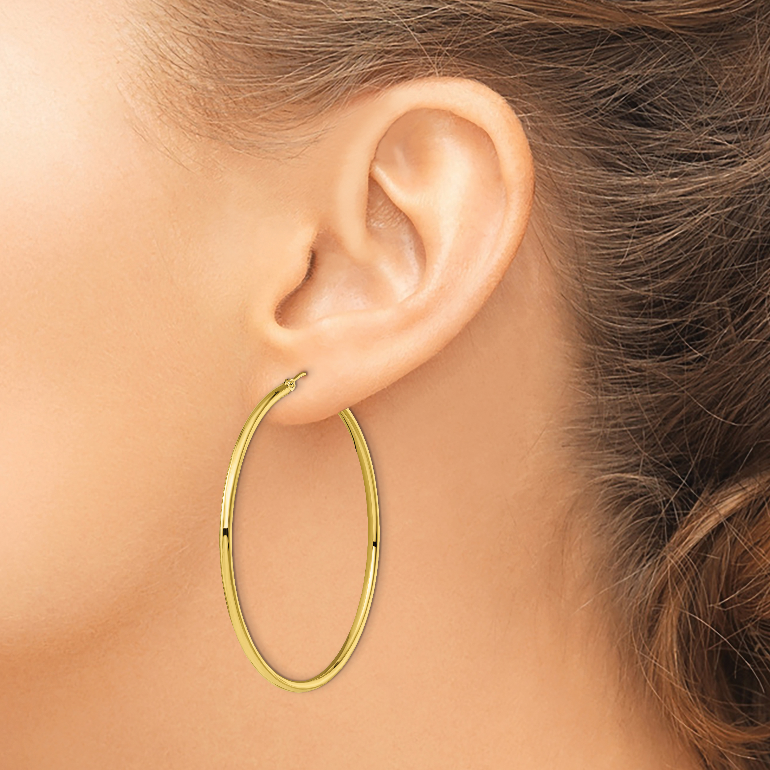  12 mm 10k Yellow Gold Leslie's Gold Classic Polished Hoop Earrings  Unknown Friendly Weight 10K yellow gold - view 96