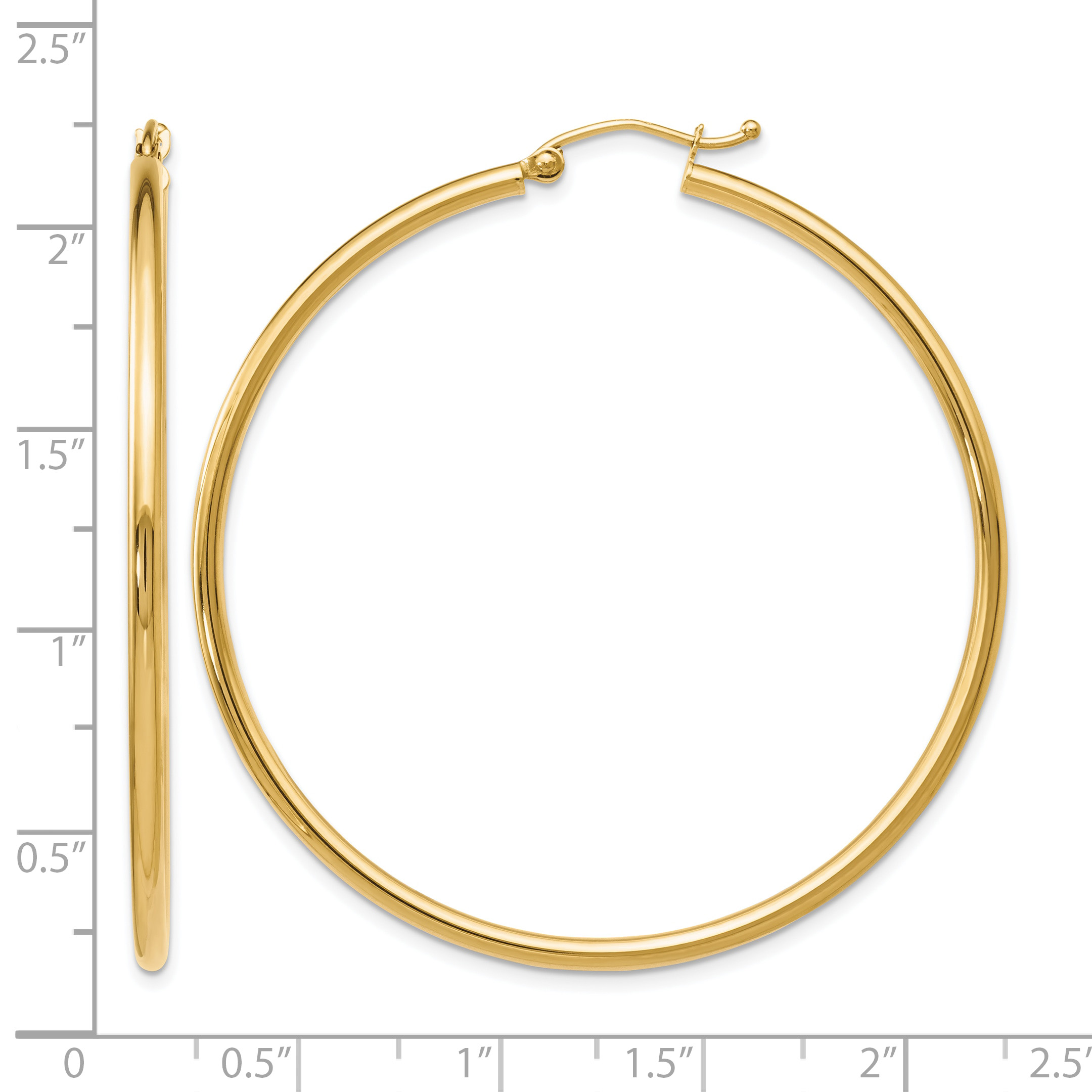  12 mm 10k Yellow Gold Leslie's Gold Classic Polished Hoop Earrings  Unknown Friendly Weight 10K yellow gold - view 97