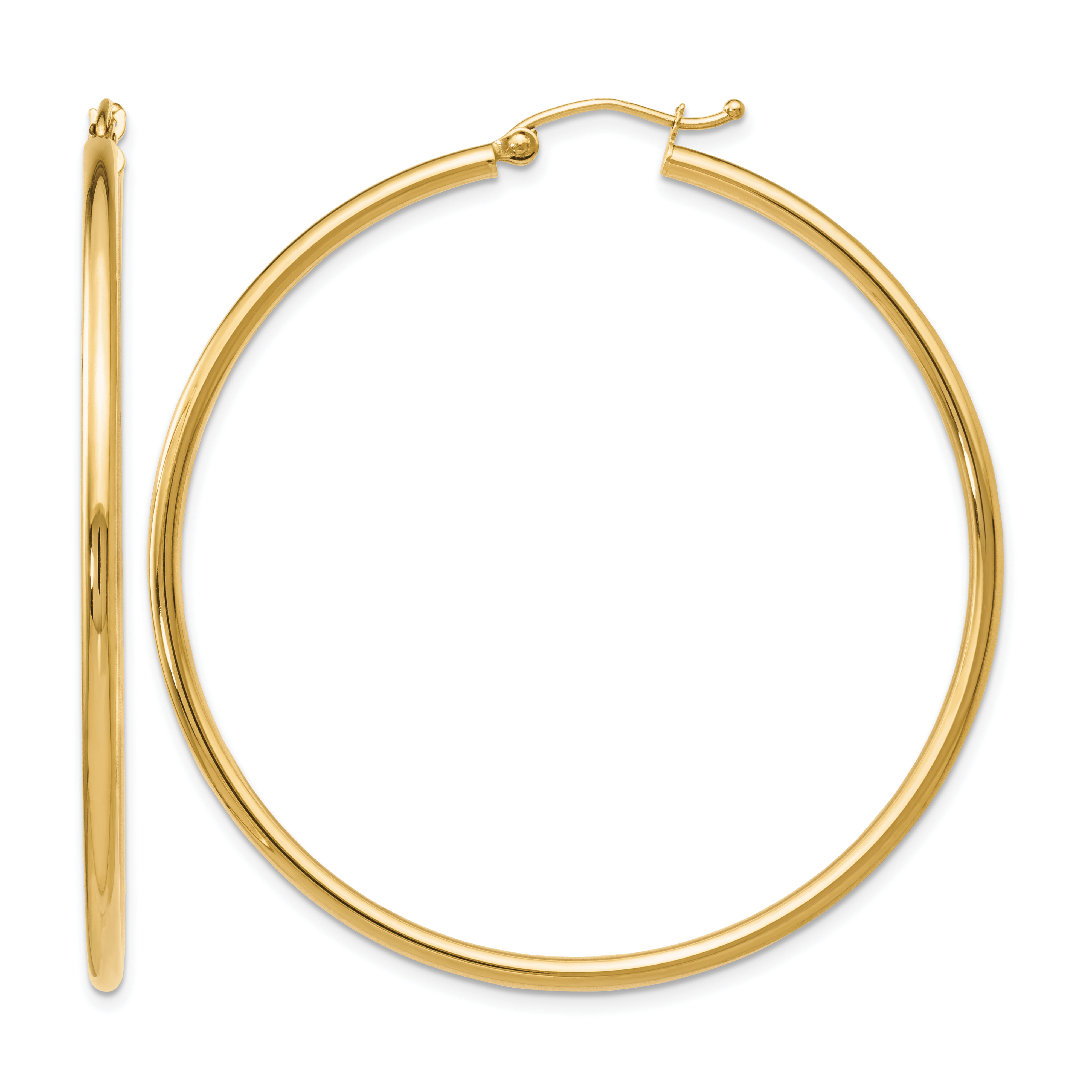  12 mm 10k Yellow Gold Leslie's Gold Classic Polished Hoop Earrings  Unknown Friendly Weight 10K yellow gold - view 98