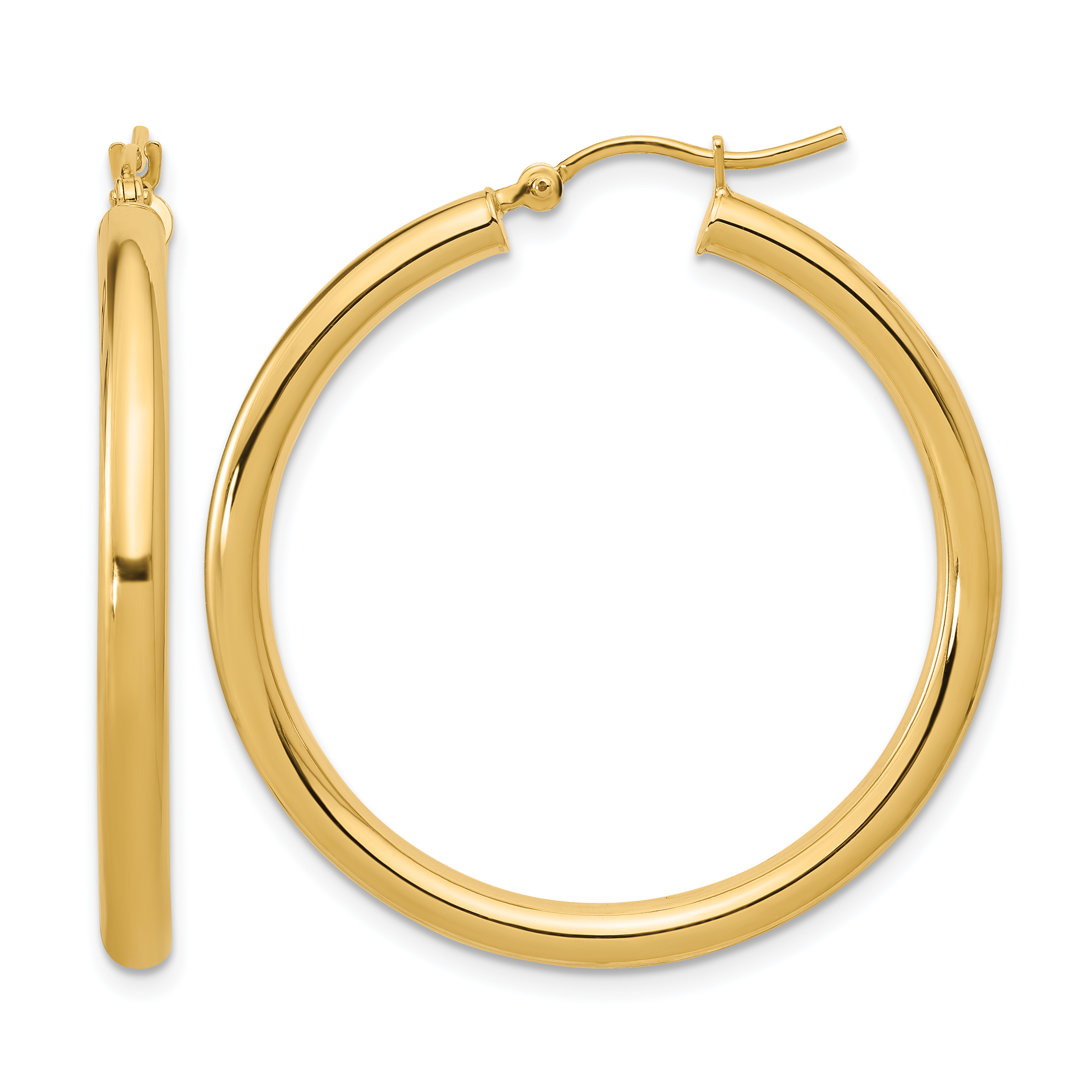  12 mm 10k Yellow Gold Leslie's Gold Classic Polished Hoop Earrings  Unknown Friendly Weight 10K yellow gold - view 79