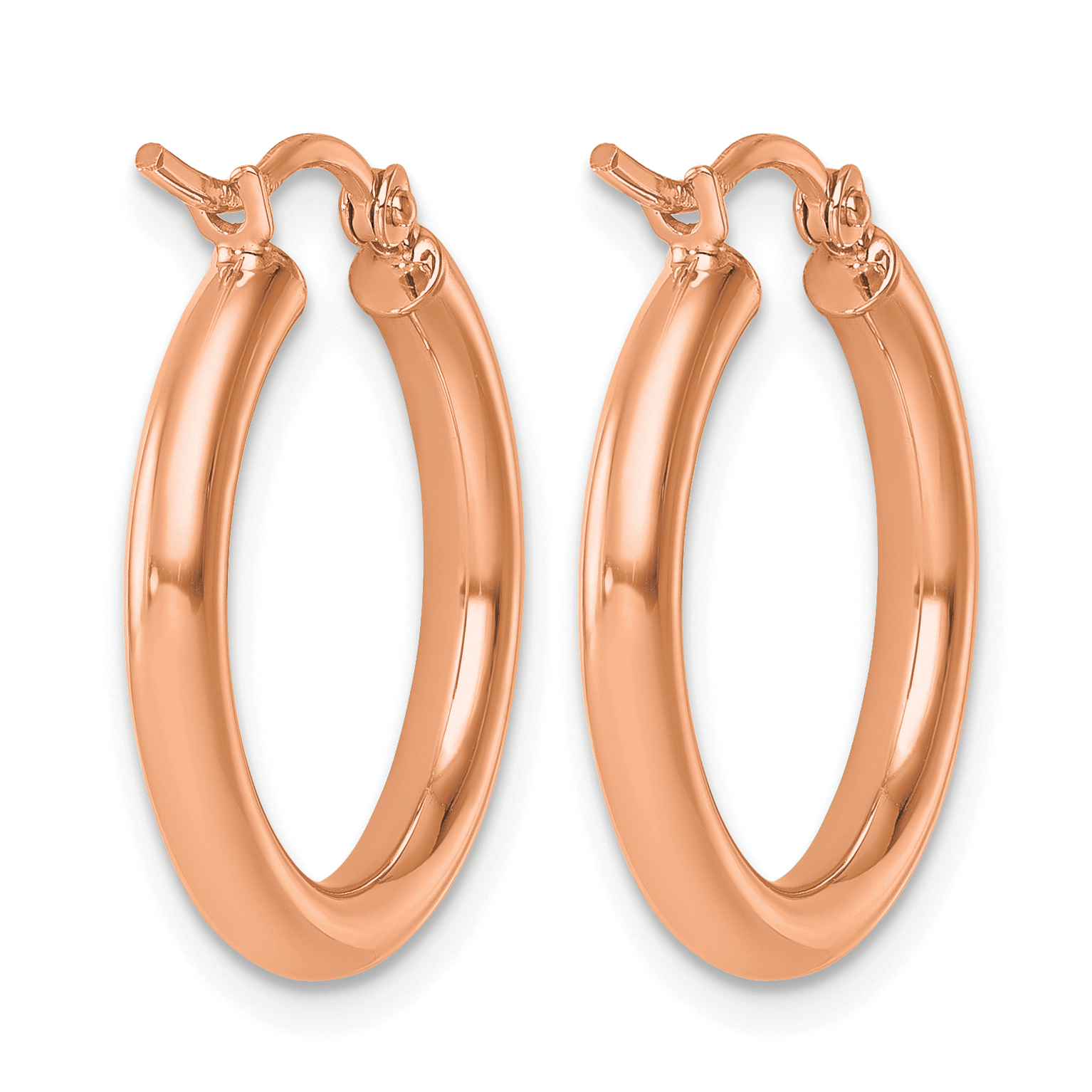  12 mm 14k Rose Gold Leslie's Gold Classic Polished Hoop Earrings  Unknown Friendly Weight 14K rose gold - view 22